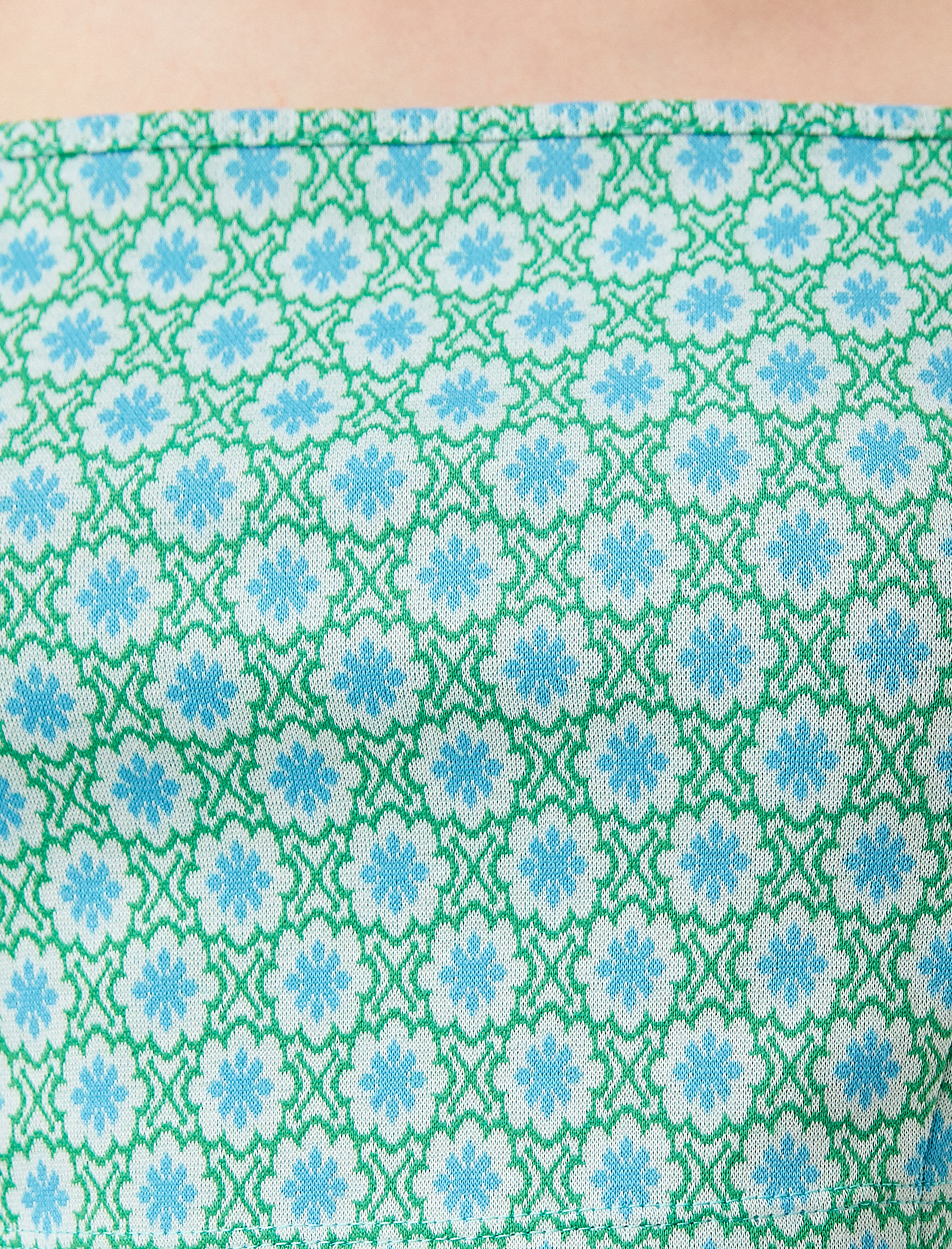   Çiçekli Crop Atlet İnce Askılı U Yaka