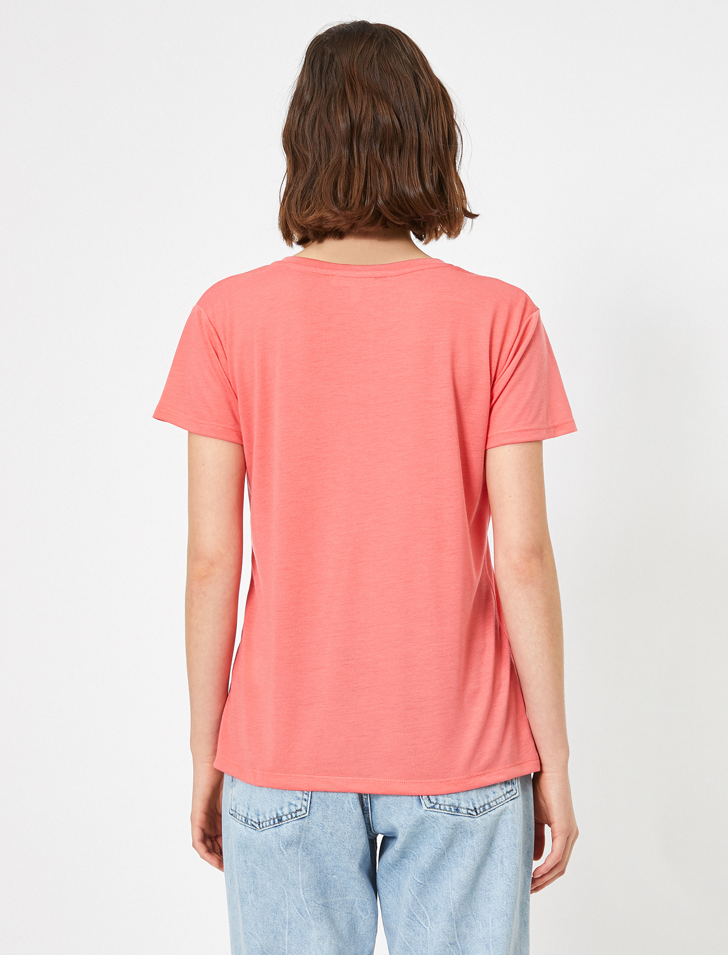   Baskılı Bisiklet Yaka Tişört