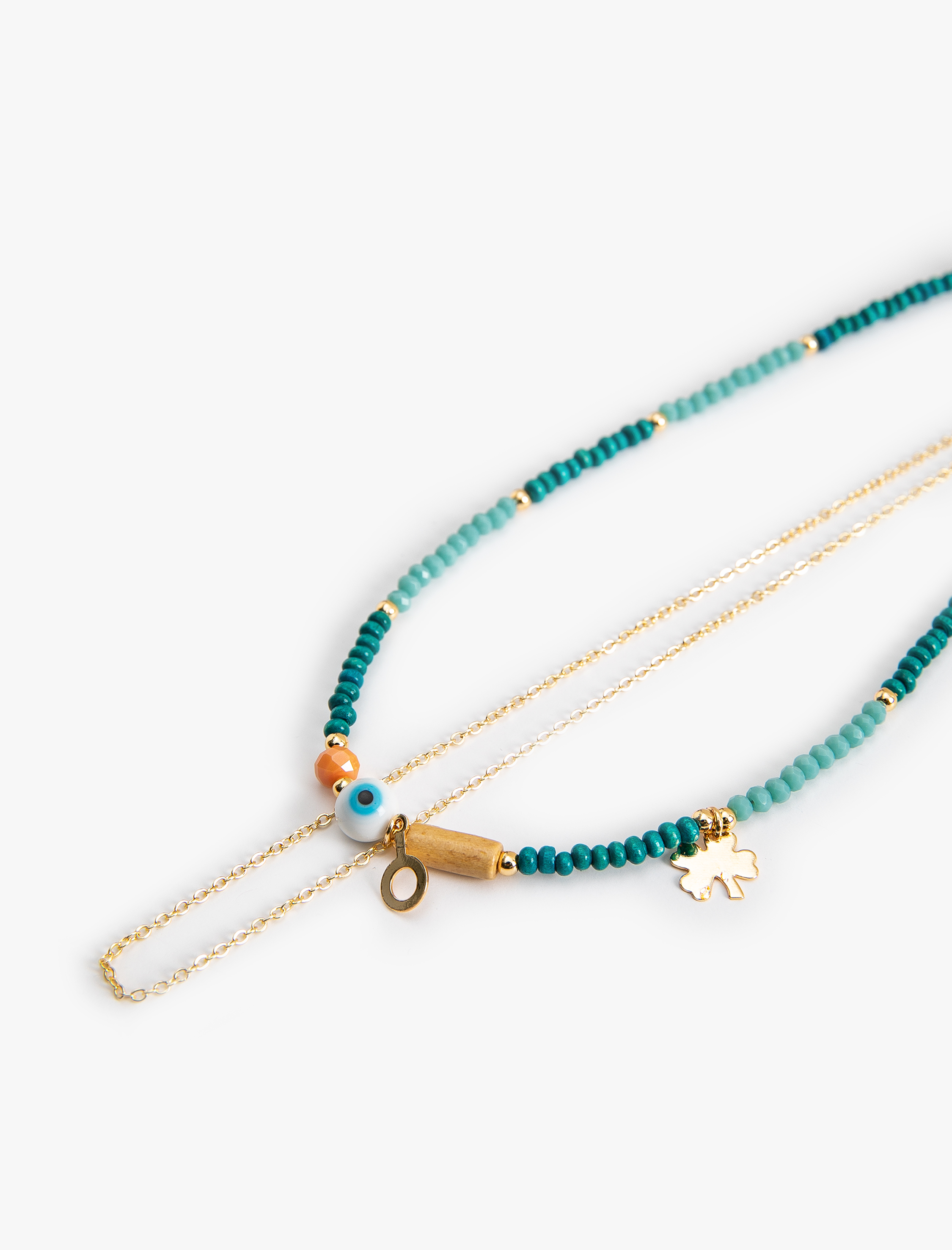  Kadın Nazar Boncuklu Kolye Çift Sıralı