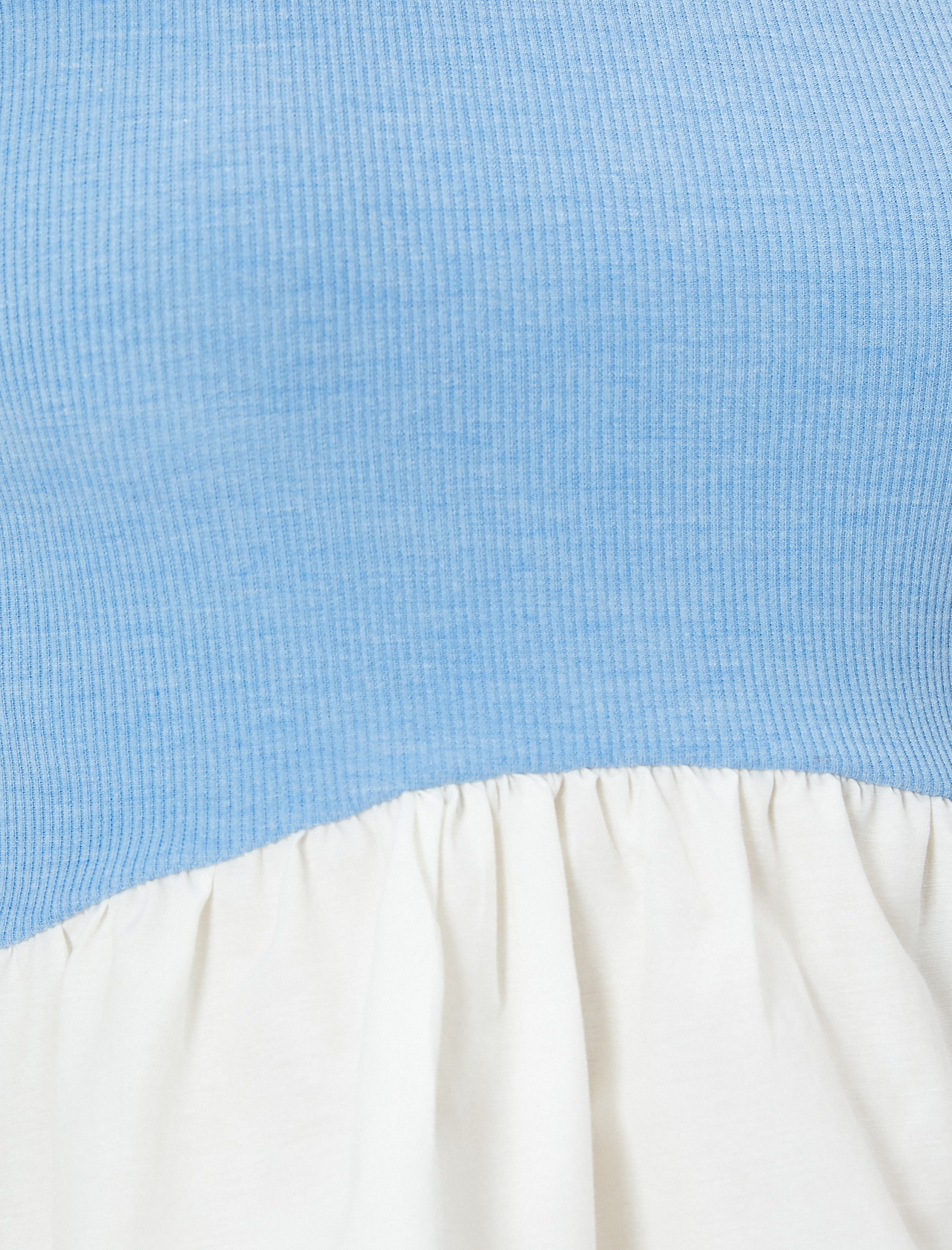   Fırfırlı Atlet Çift Kumaş Detaylı Bisiklet Yaka