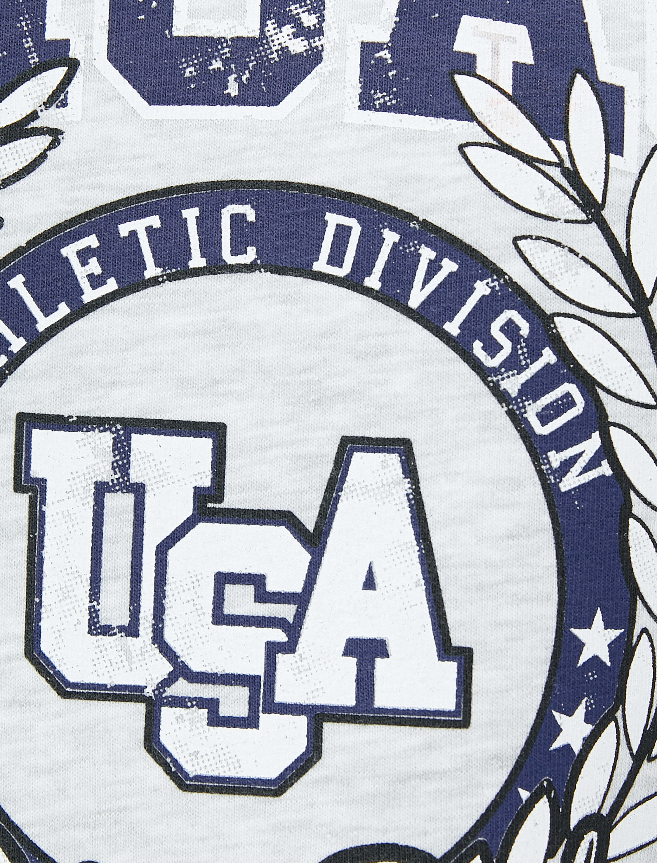   Şardonlu Kolej Sweatshirt Bisiklet Yaka Baskılı Uzun Kollu