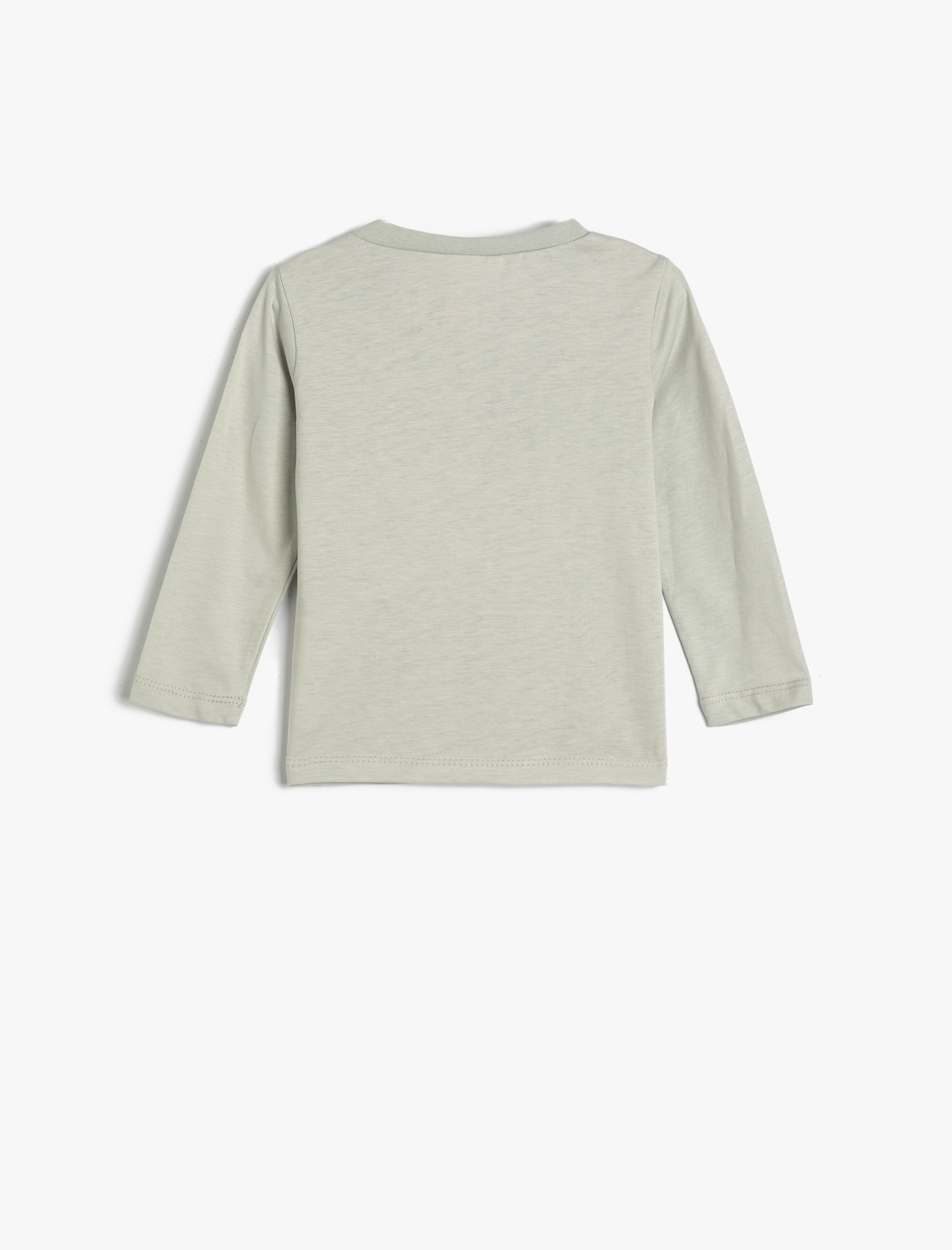  Erkek Bebek Tişört Grafik Timsah Baskılı Uzun Kollu Bisiklet Yaka Pamuklu