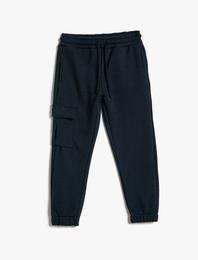 Basic Kargo Jogger Eşofman Altı Şardonlu Beli Bağlamalı Cepli