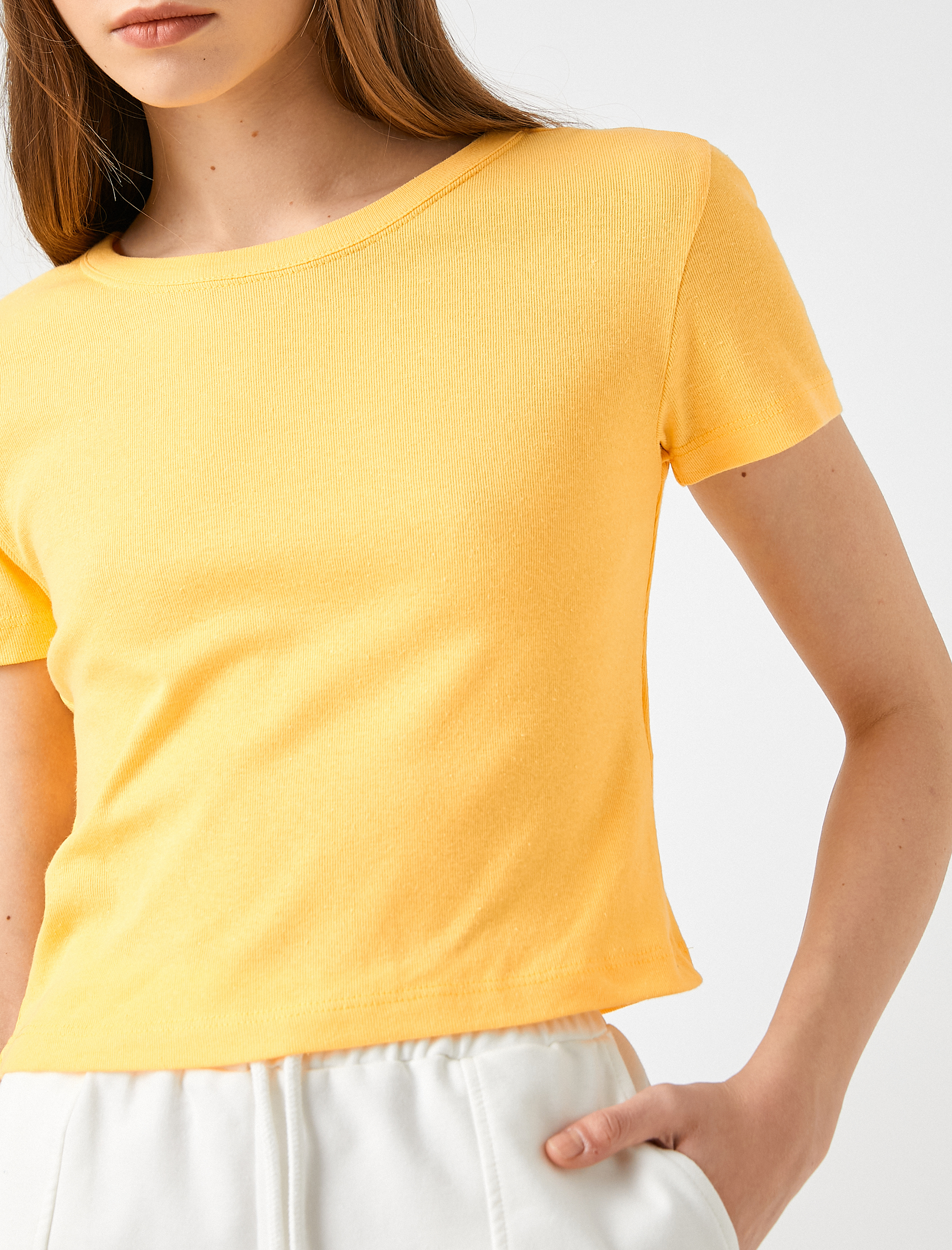   Tshirt Kısa Kollu Bisiklet Yaka Pamuklu