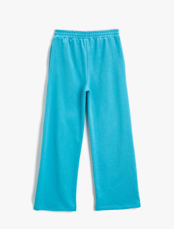 Kız Çocuk Basic Bol Paça Eşofman Altı Pamuklu