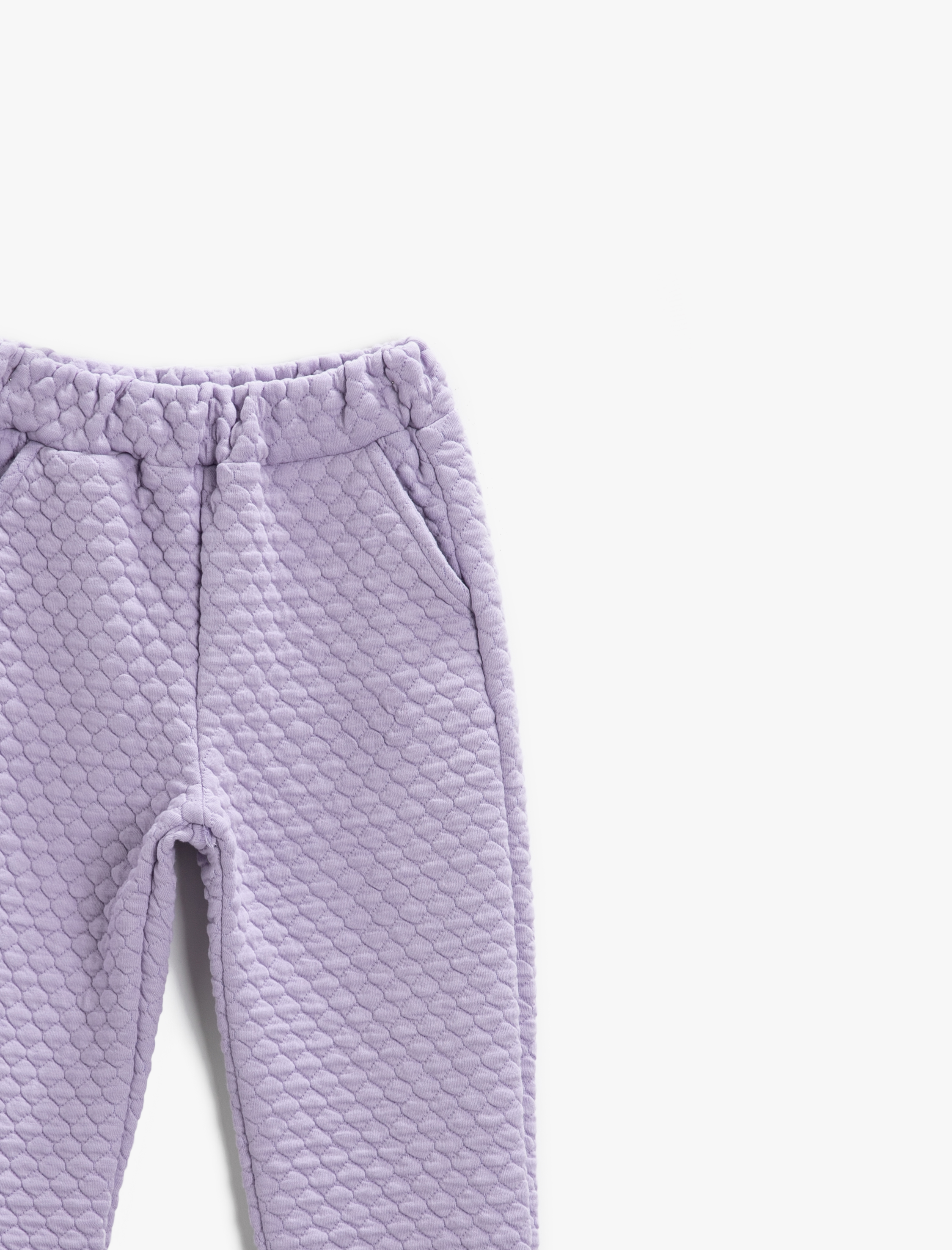  Kız Çocuk Kapitone Eşofman Altı Jogger Cepli