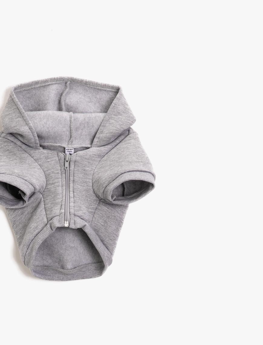  Kapüşonlu Yazılı Baskılı Köpek Sweatshirt
