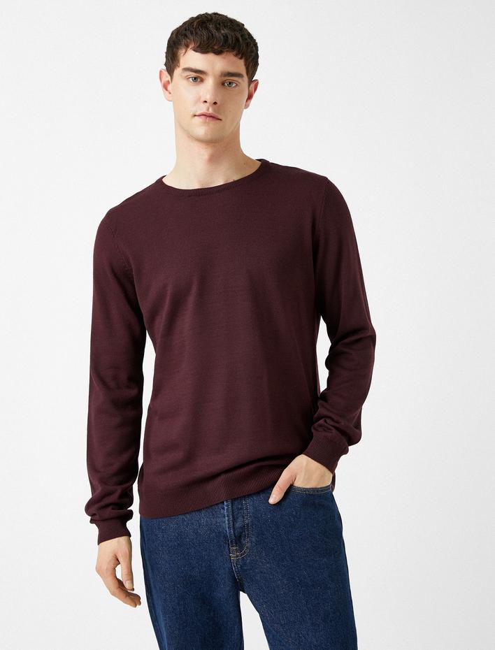  Basic Triko Kazak Bisiklet Yaka Uzun Kollu