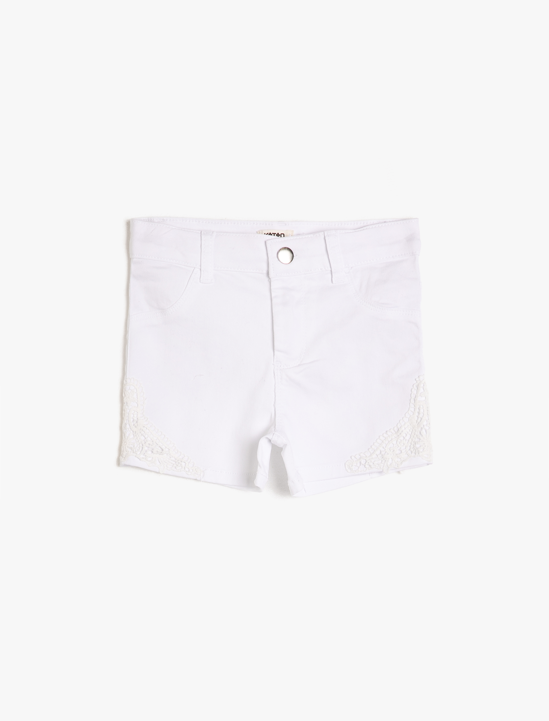  Kız Çocuk Dantel Detaylı Şort