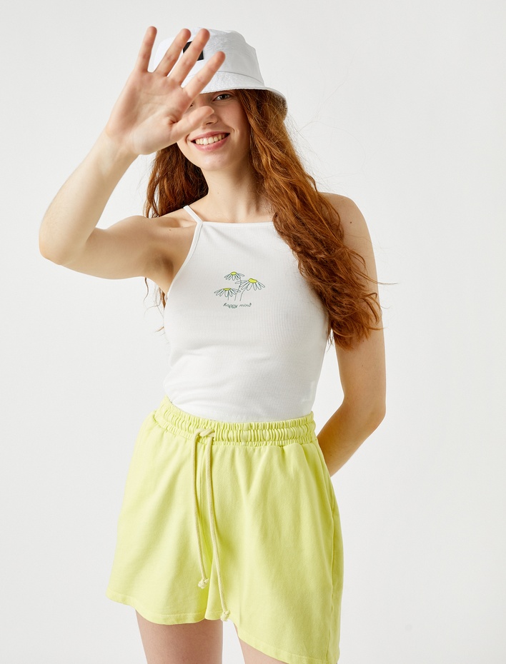  Papatya Baskılı Atlet