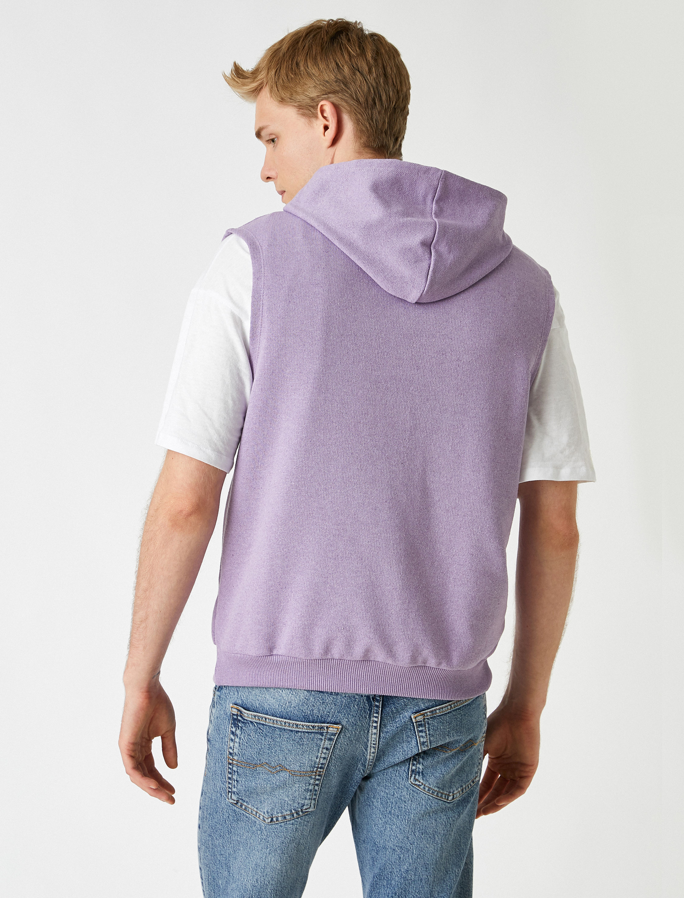 Kapşonlu Kolsuz Sweatshirt