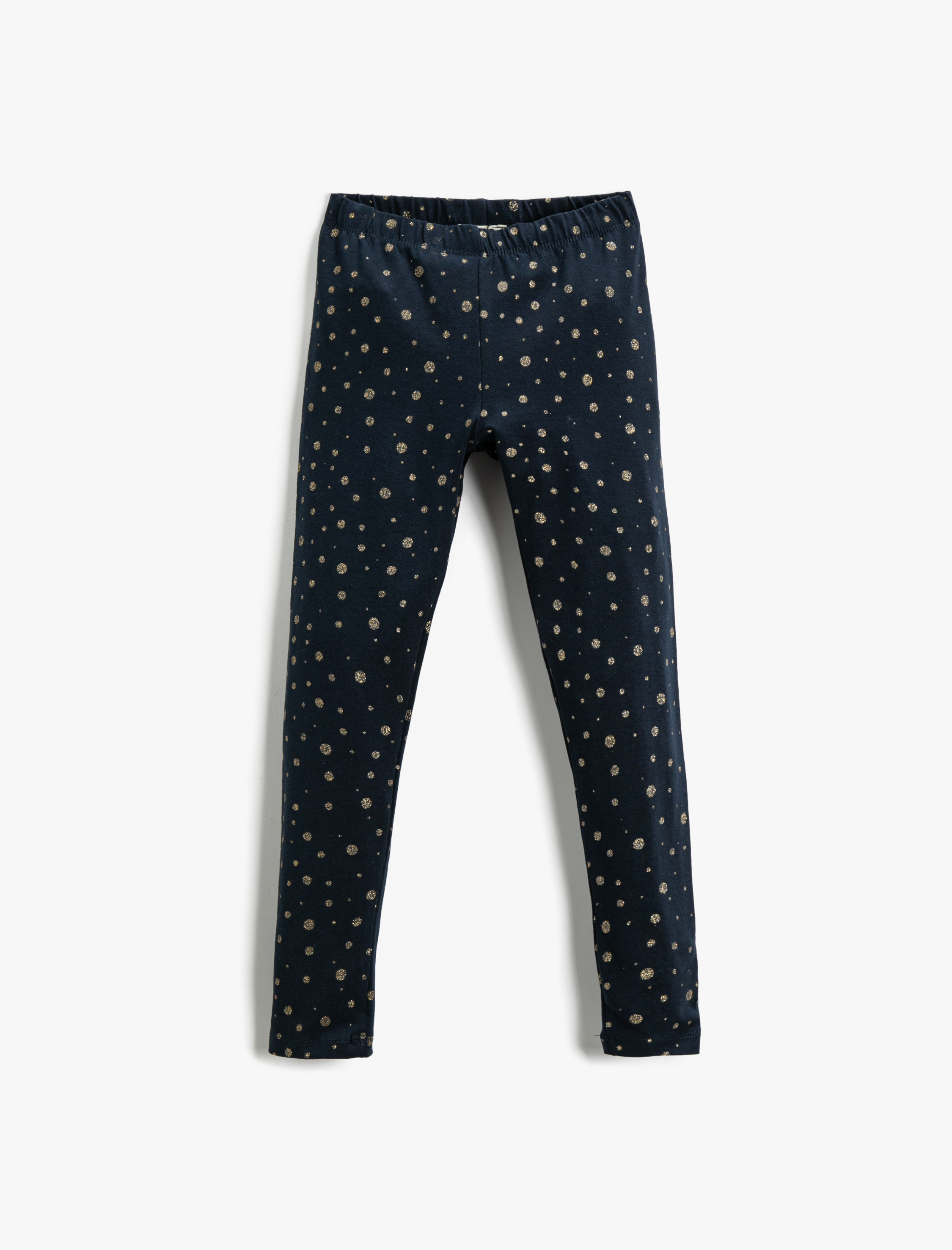  Kız Çocuk Desenli Tayt Beli Lastikli