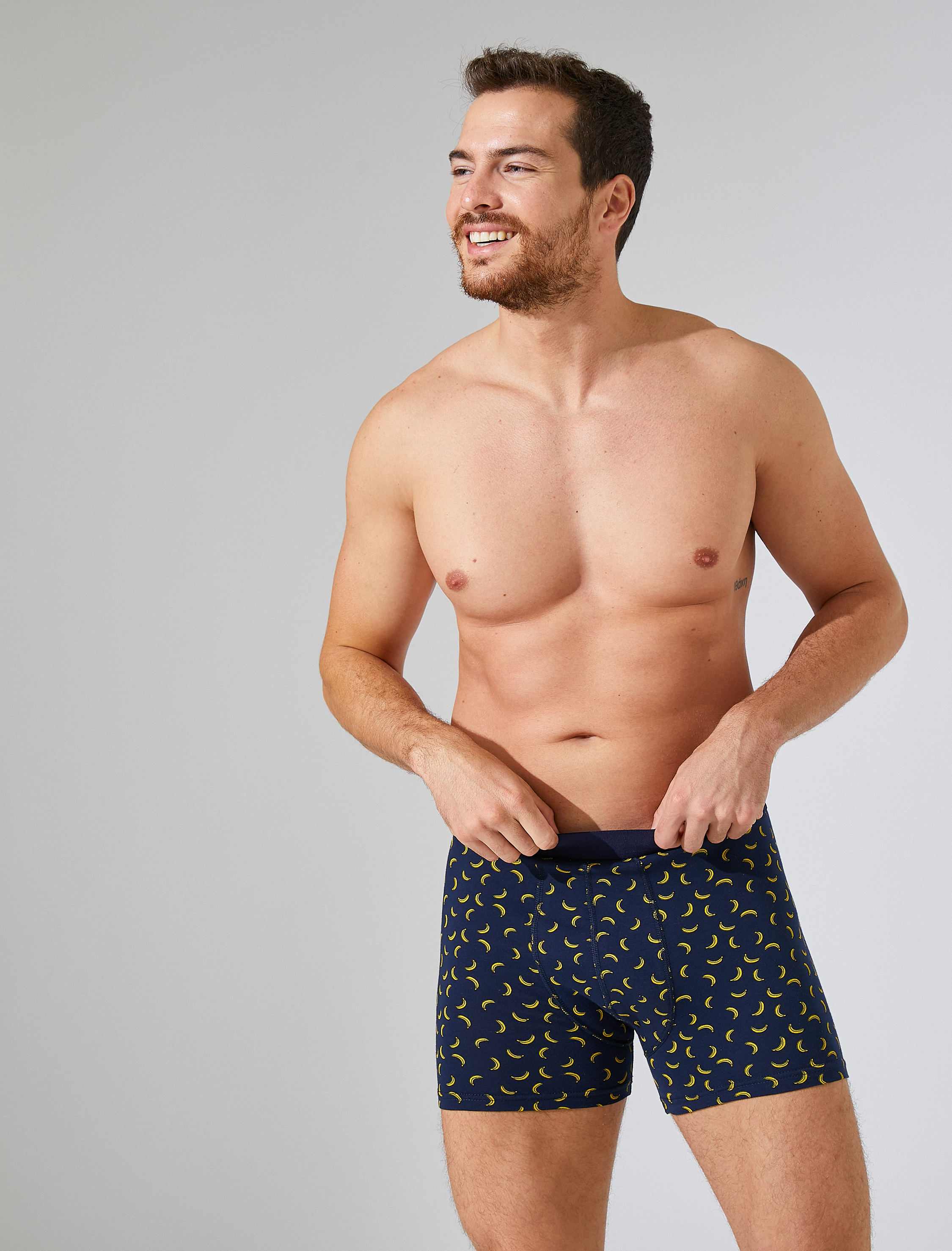   Pamuklu Desenli 3'lü Şort