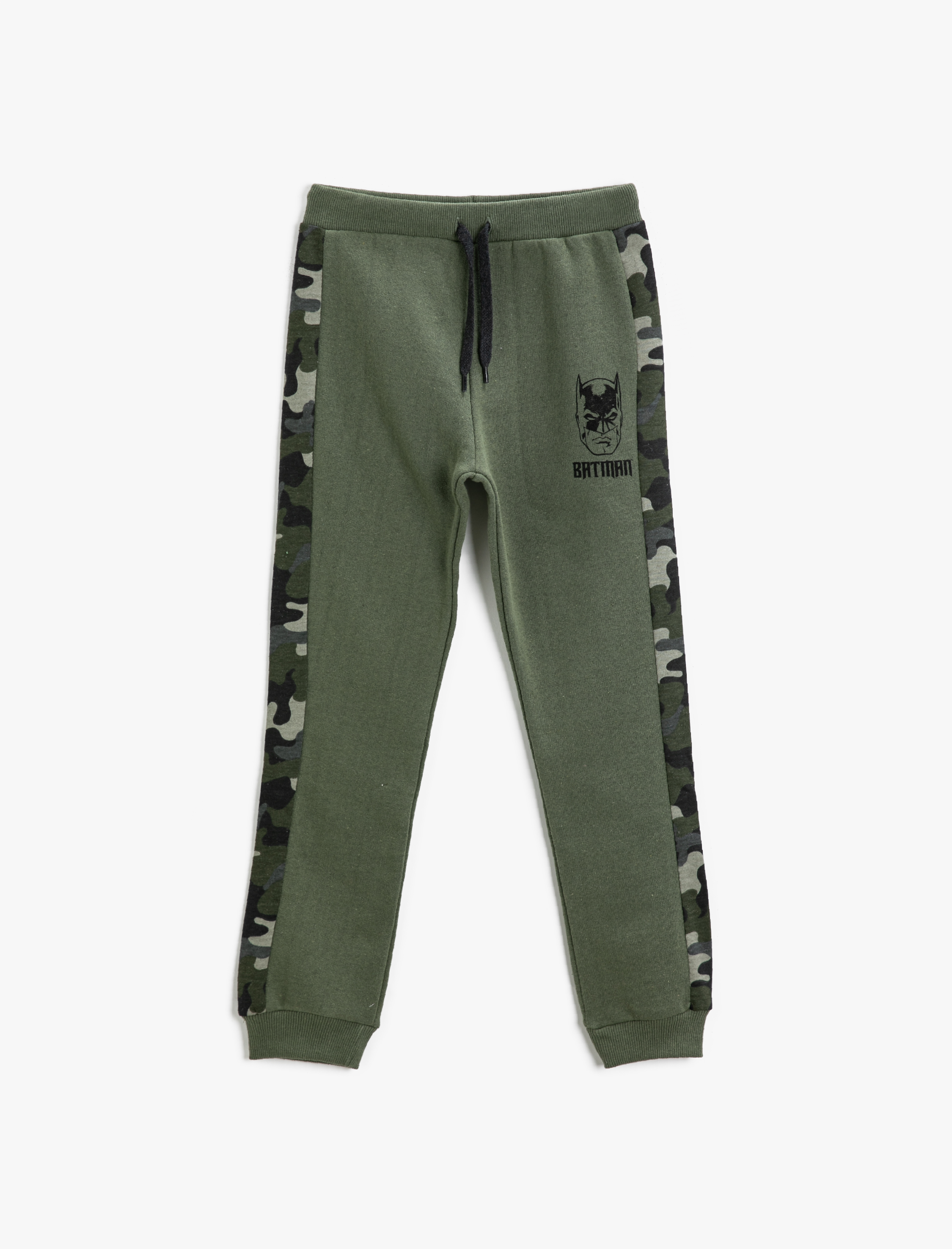  Erkek Çocuk Batman Lisanslı Baskılı Jogger Eşofman Altı Kamuflaj Detaylı