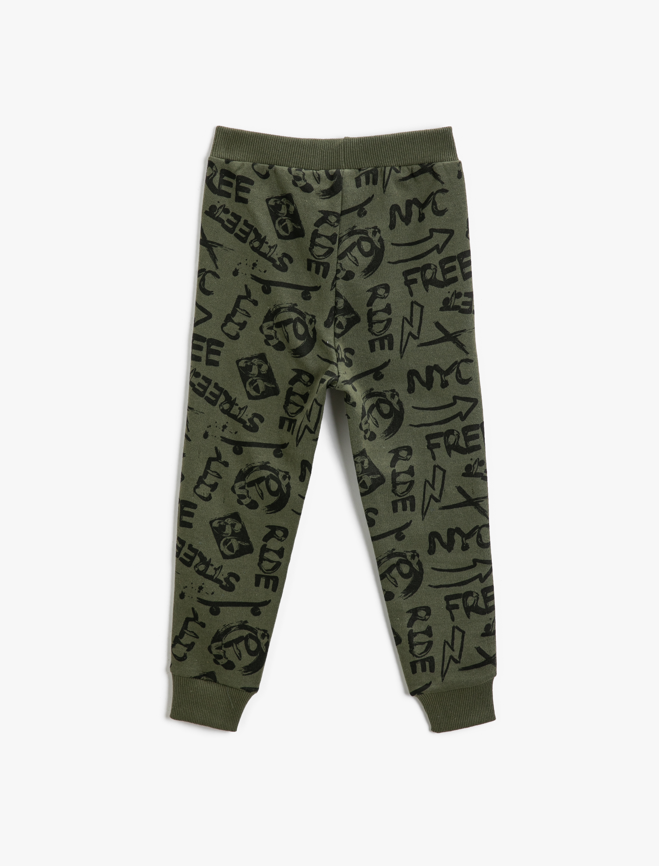  Erkek Çocuk Baskılı Jogger Eşofman Altı Pamuklu