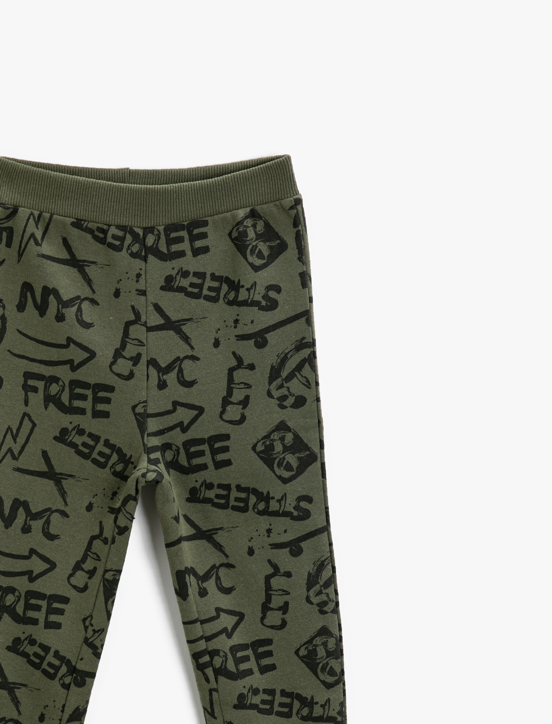  Erkek Çocuk Baskılı Jogger Eşofman Altı Pamuklu