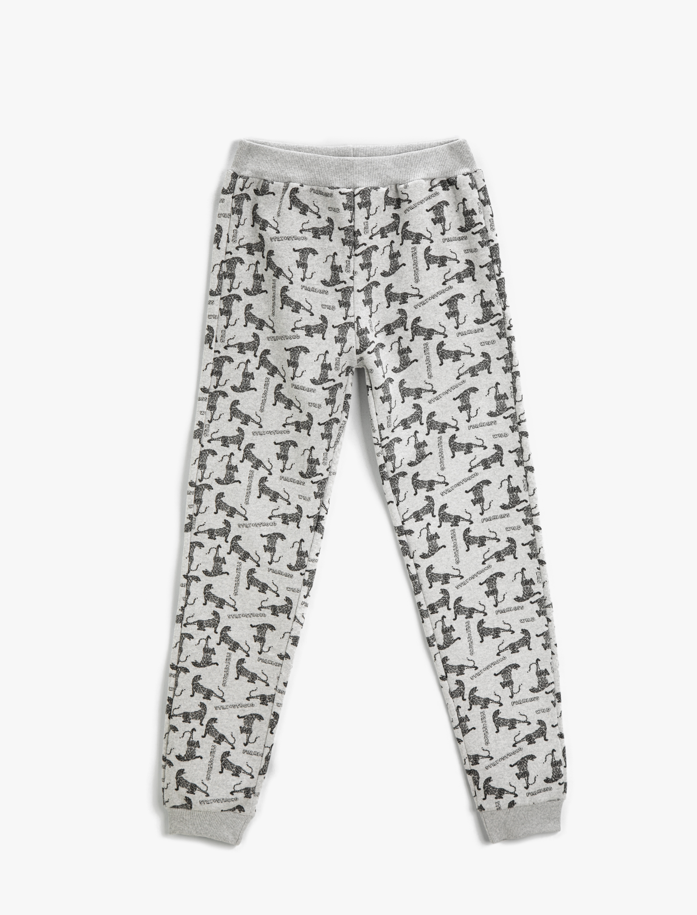  Erkek Çocuk Baskılı Jogger Eşofman Altı Elastik Bel Bantlı