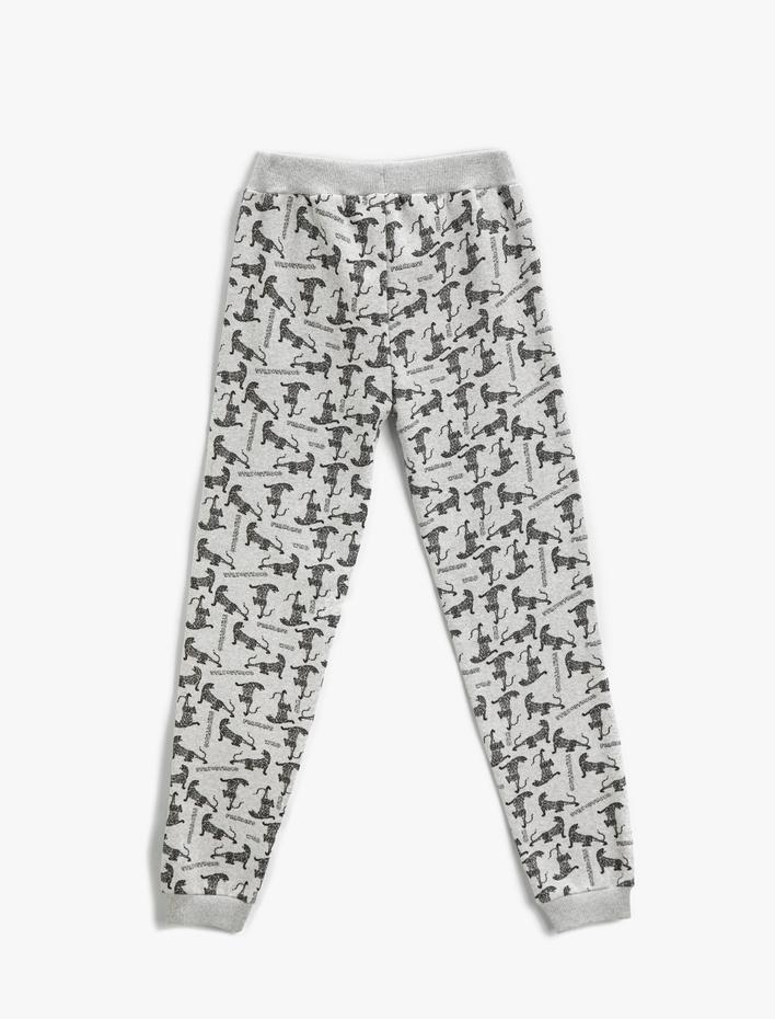 Erkek Çocuk Baskılı Jogger Eşofman Altı Elastik Bel Bantlı