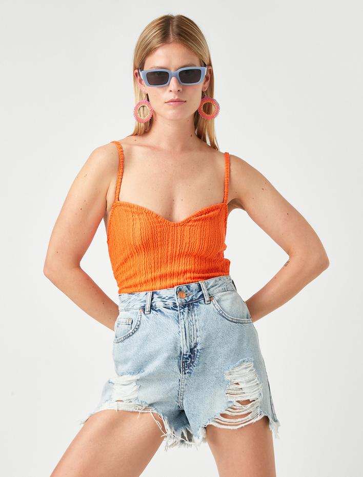  Koton X Şahika Ercümen - Askılı Kalp Yaka Atlet