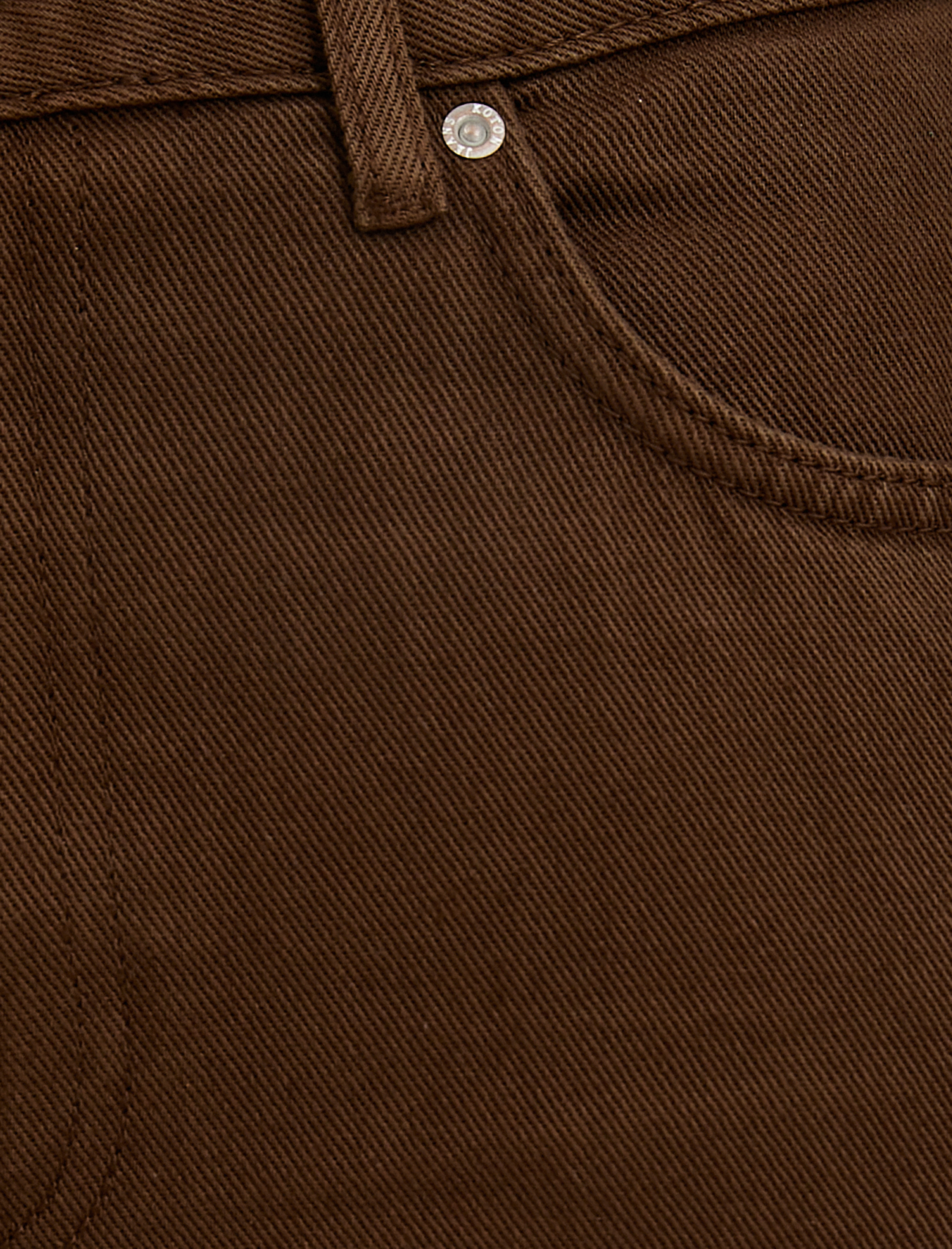   Yüksek Bel Kot Pantolon Dar Uzun Kesim