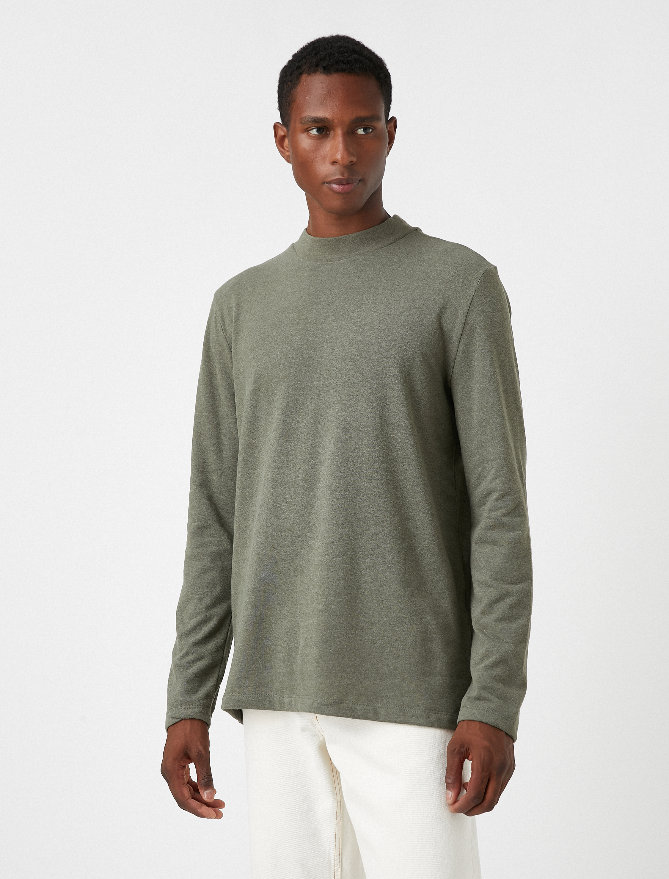   Uzun Kollu Tişört Bisiklet Yaka