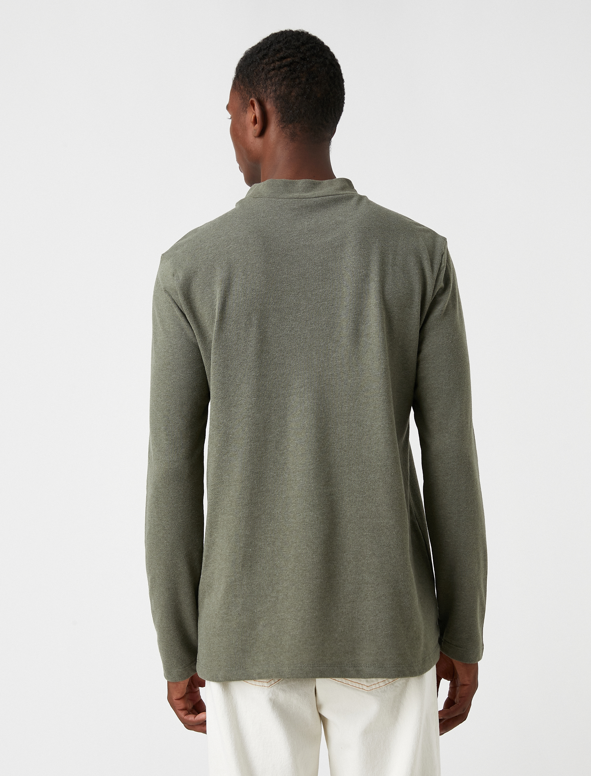   Uzun Kollu Tişört Bisiklet Yaka