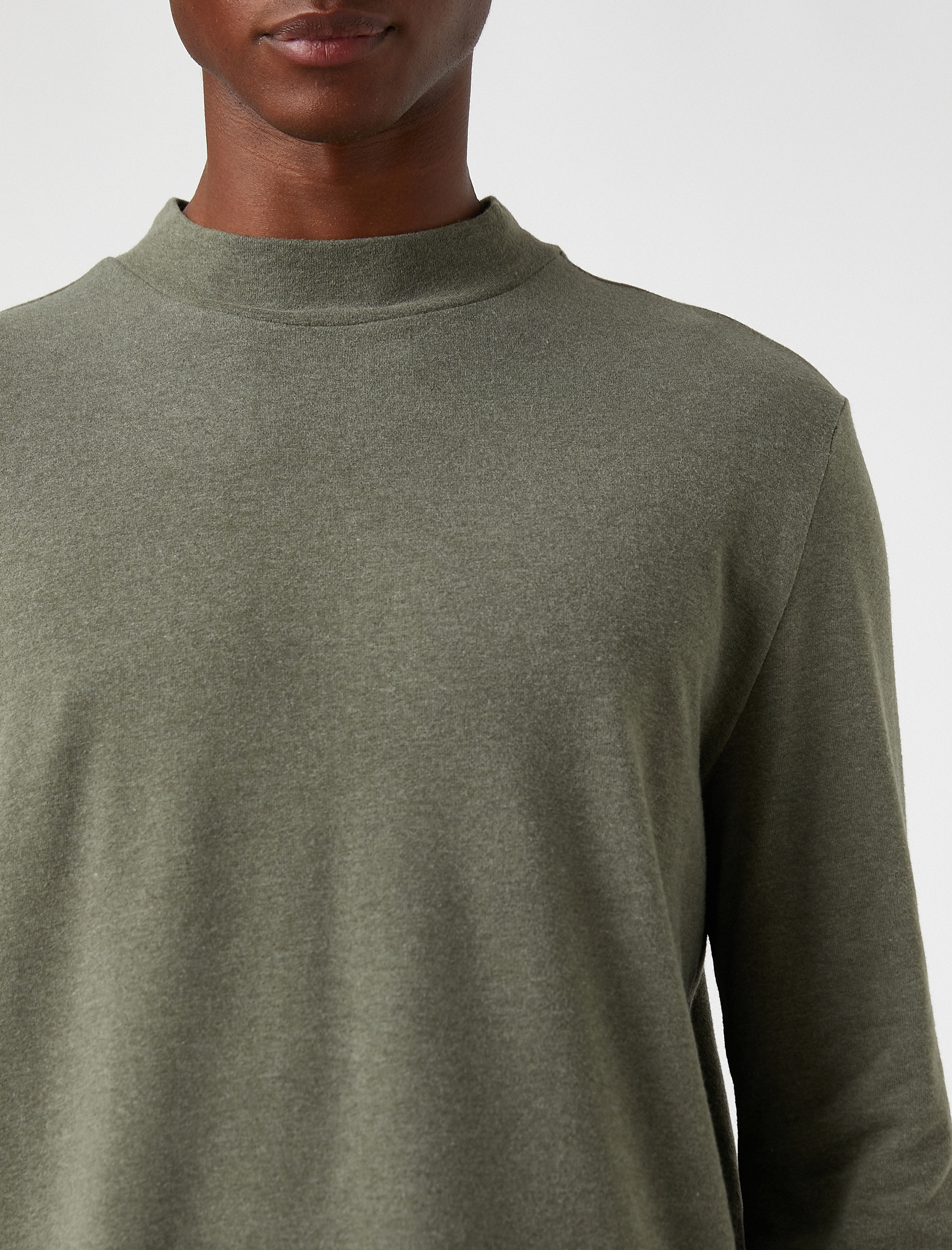   Uzun Kollu Tişört Bisiklet Yaka