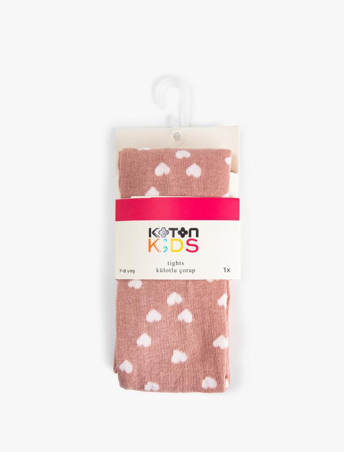 Kız Çocuk Desenli Triko Külotlu Çorap