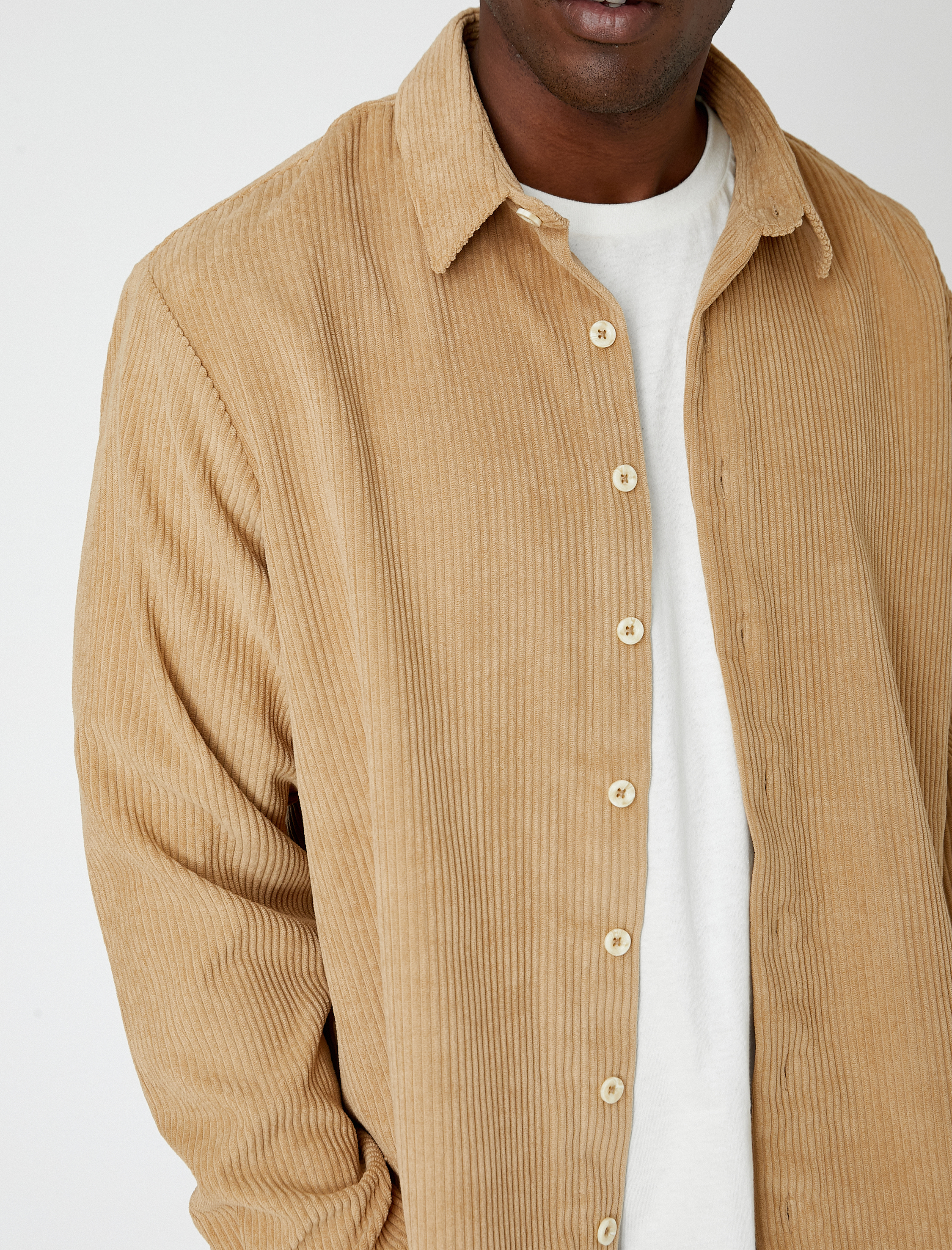   Kadife Gömlek Kışlık Fitilli Klasik Yaka Düğmeli