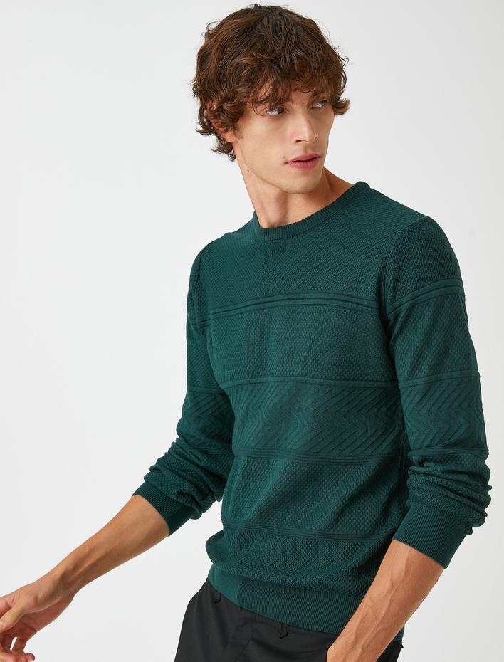  Basic Triko Kazak Bisiklet Yaka