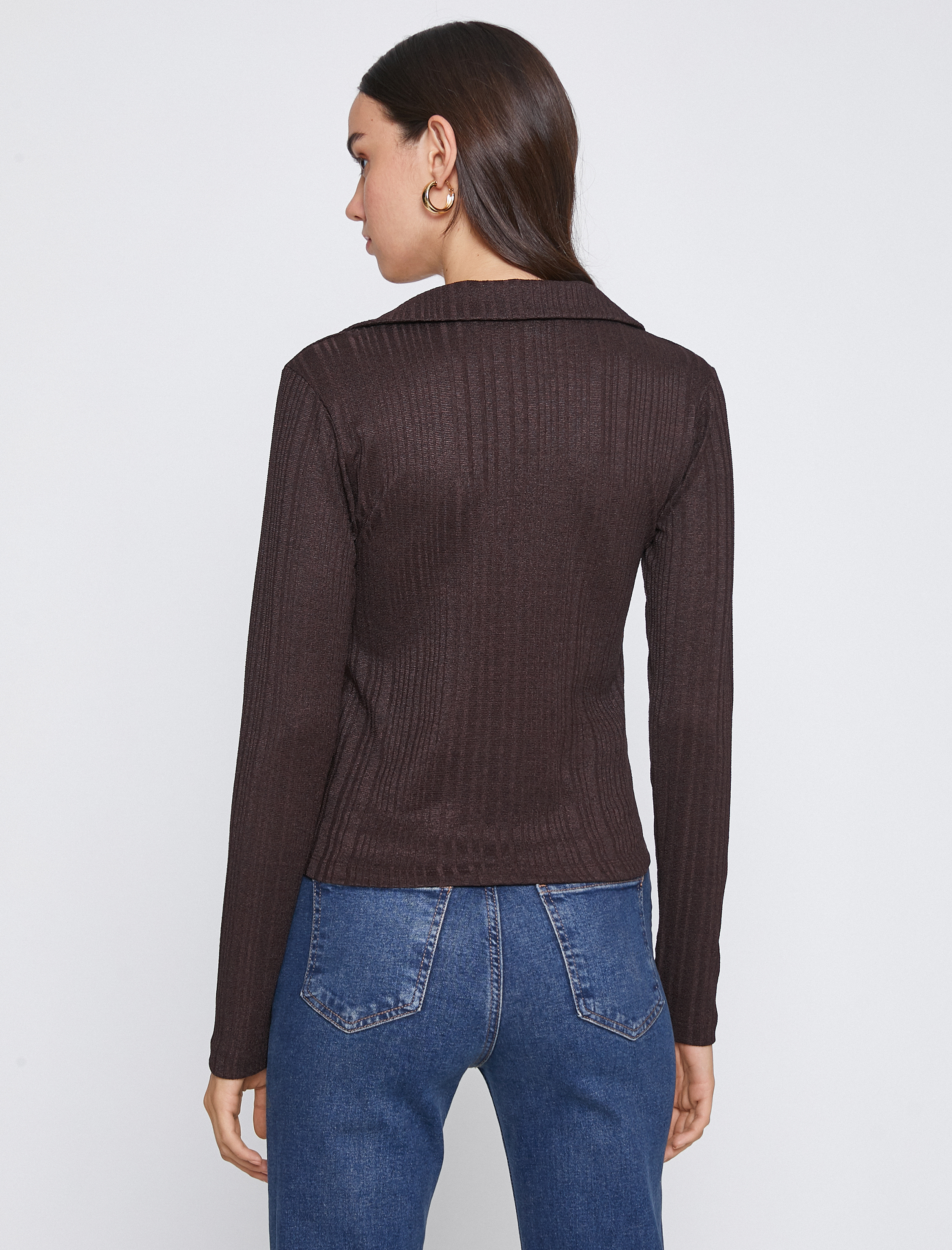   Polo Yaka Tişört Uzun Kollu