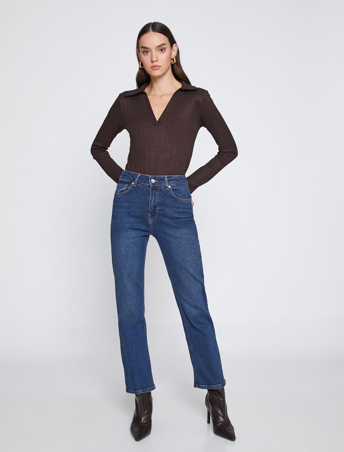  Polo Yaka Tişört Uzun Kollu