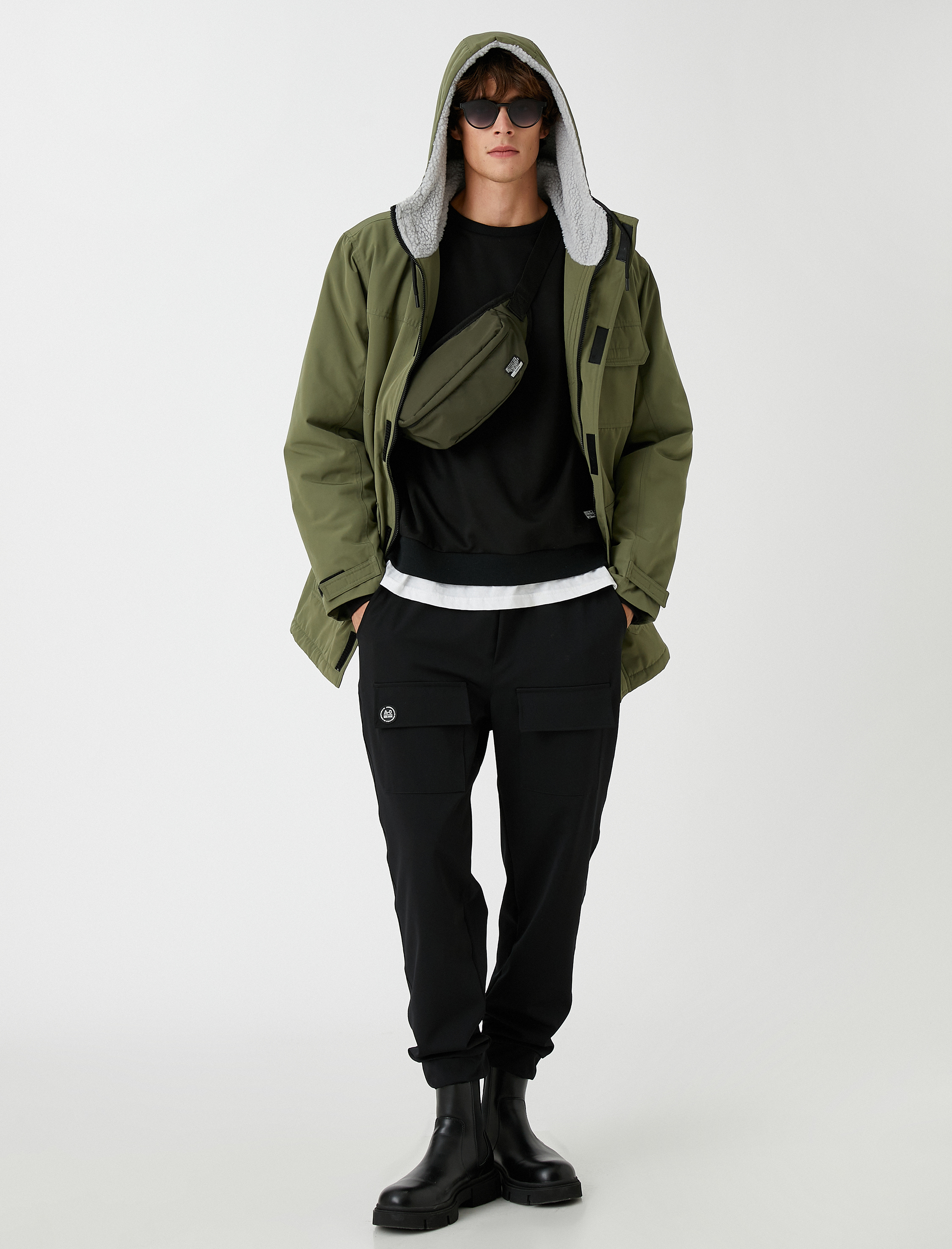 Parka Kapşonlu Cep Detaylı Su Geçirmez