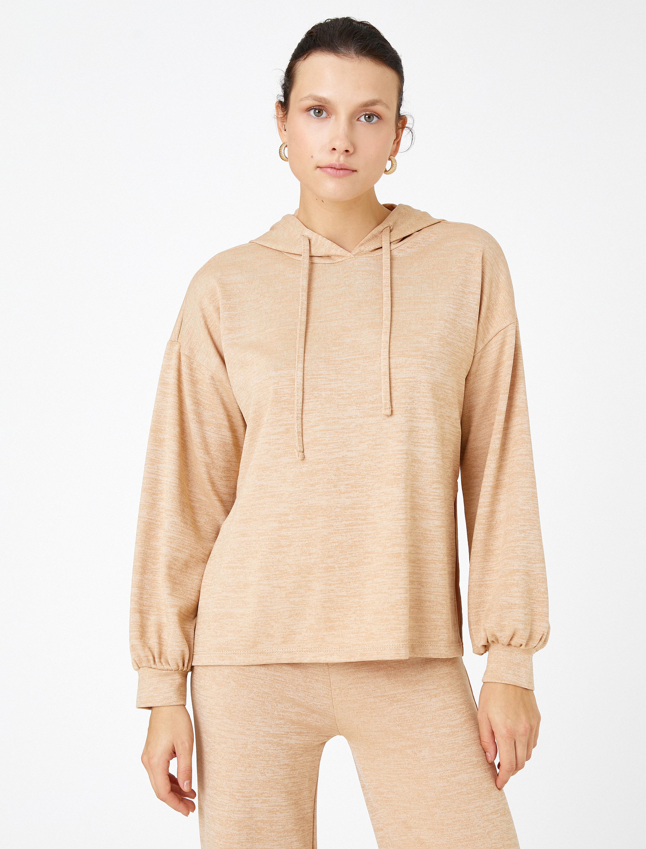   Kapüşonlu Sweatshirt Uzun Kollu