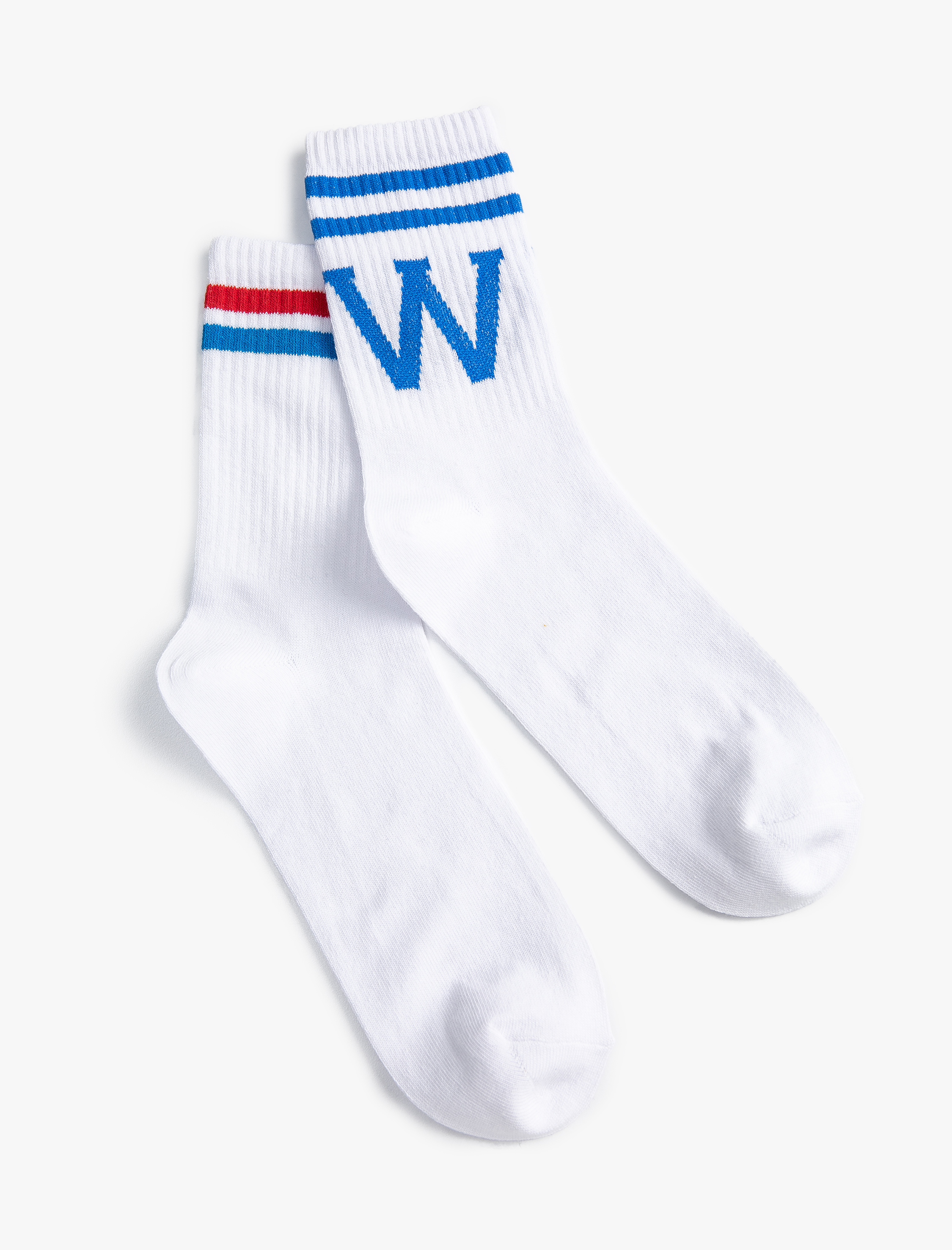  Erkek Tenis Çorap Seti Yazı Baskılı Basic 2'li