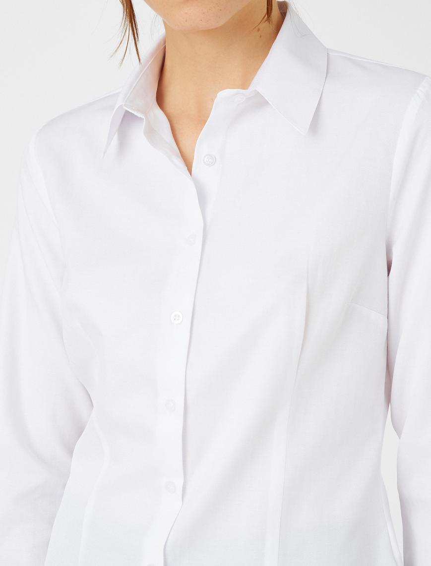   Basic Gömlek Düğmeli Uzun Kollu