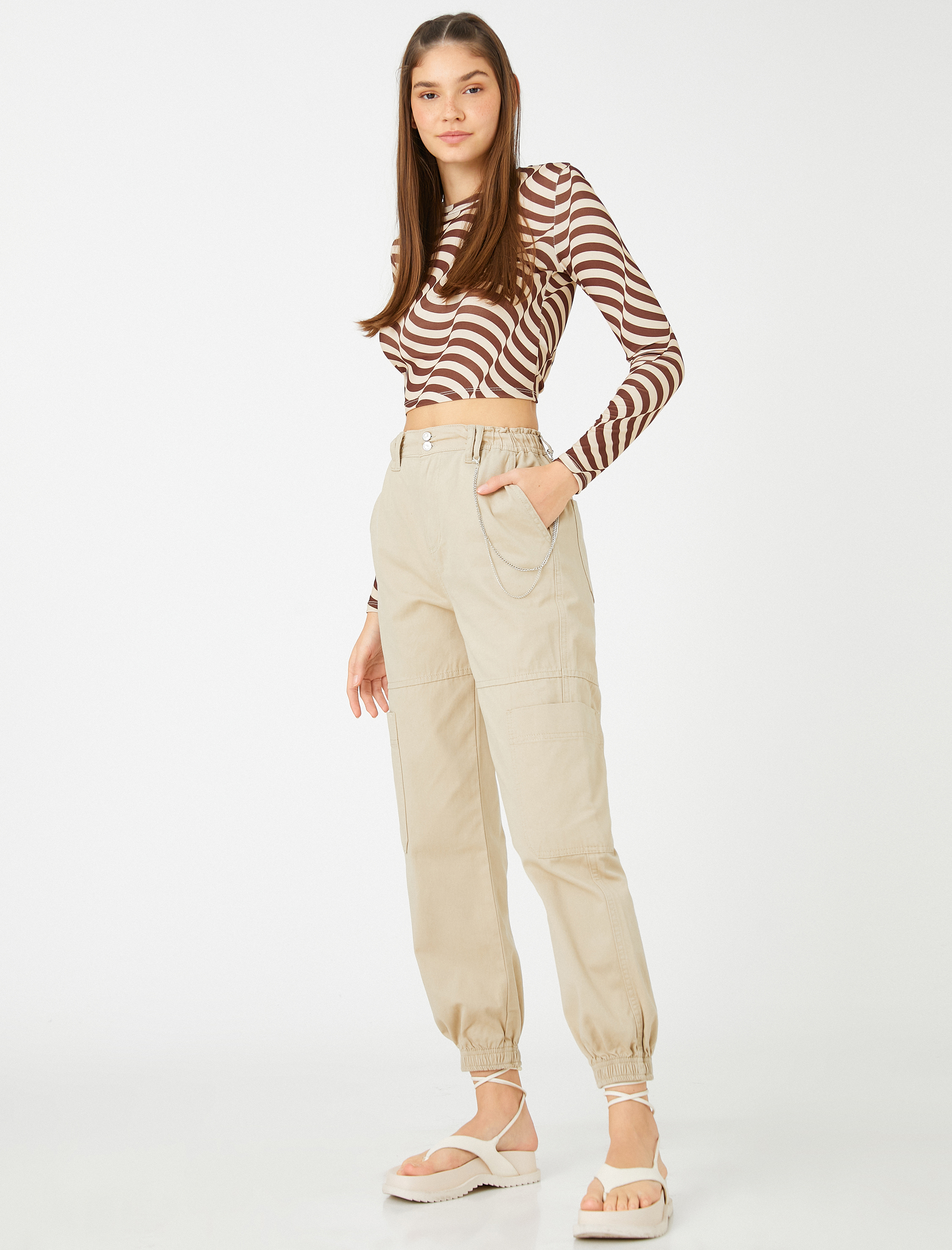   Jogger Pantolon Zincir Detaylı