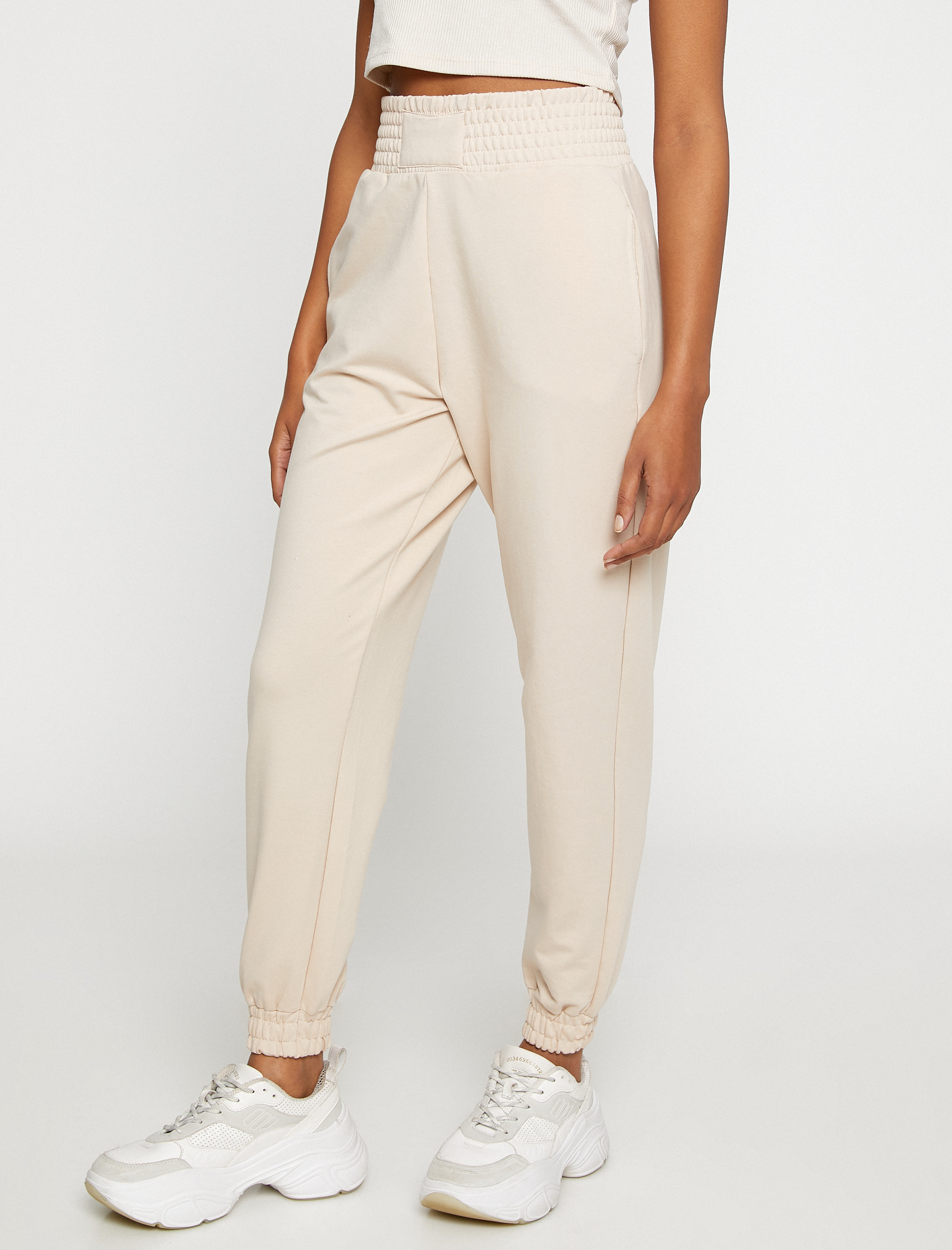 Jogger Eşofman Altı Cep Detaylı Ekstra Yüksek Bel