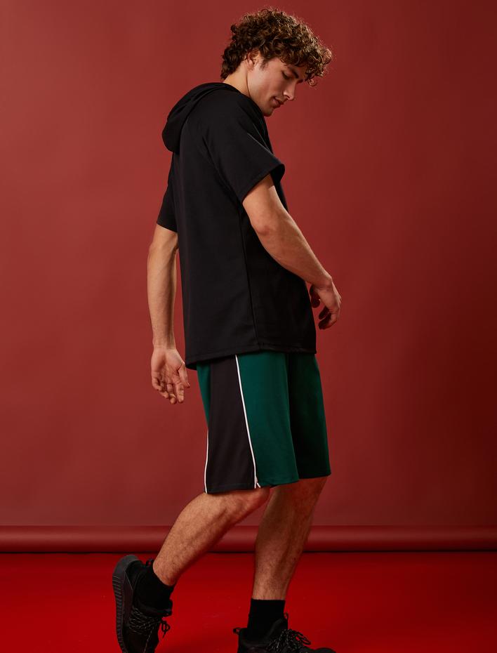  Basic Basketbol Şortu Beli Bağcıklı Baskı Detaylı Nefes Alan Kumaş