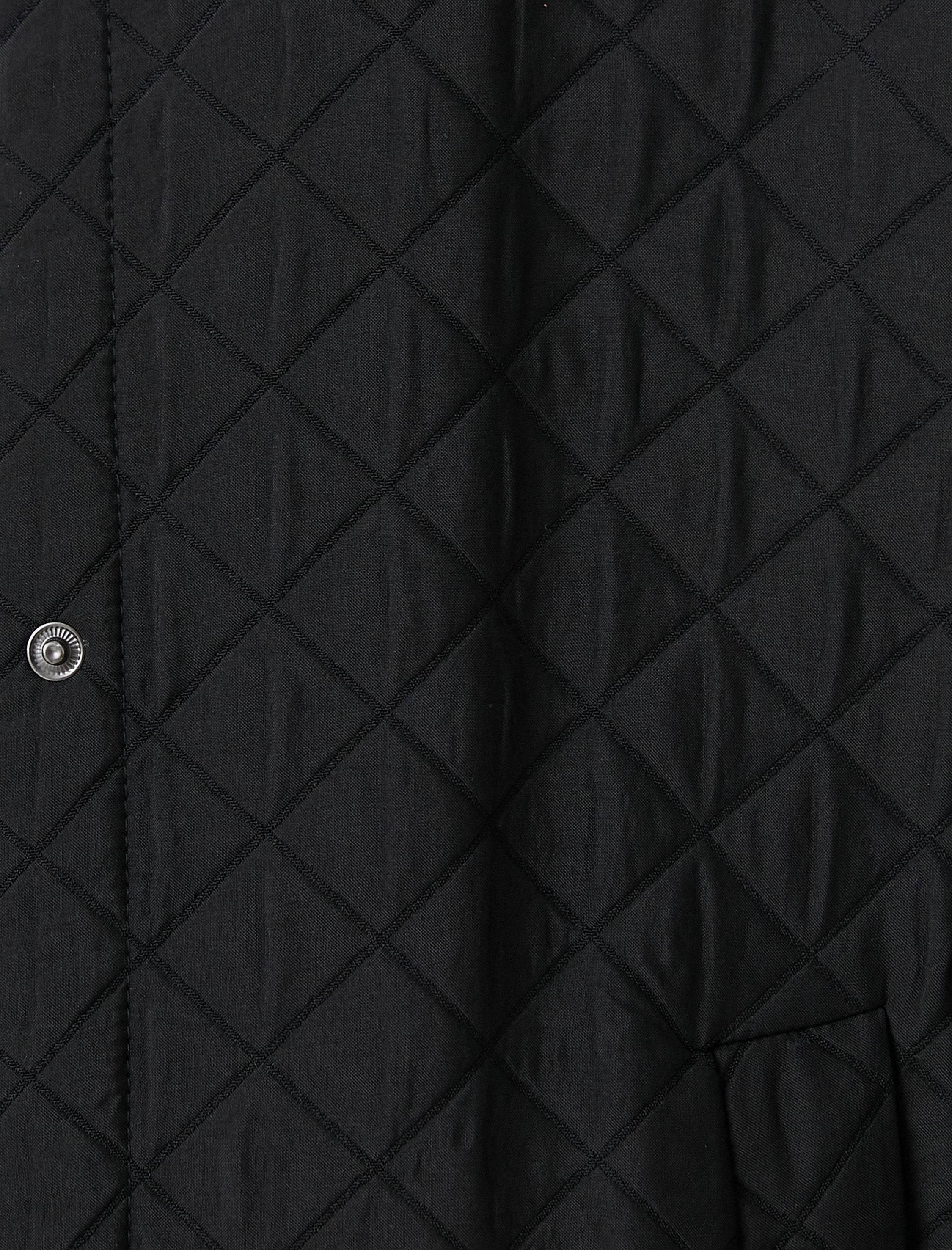   Oversize Kapitone Ceket Gömlek Yaka Cepli