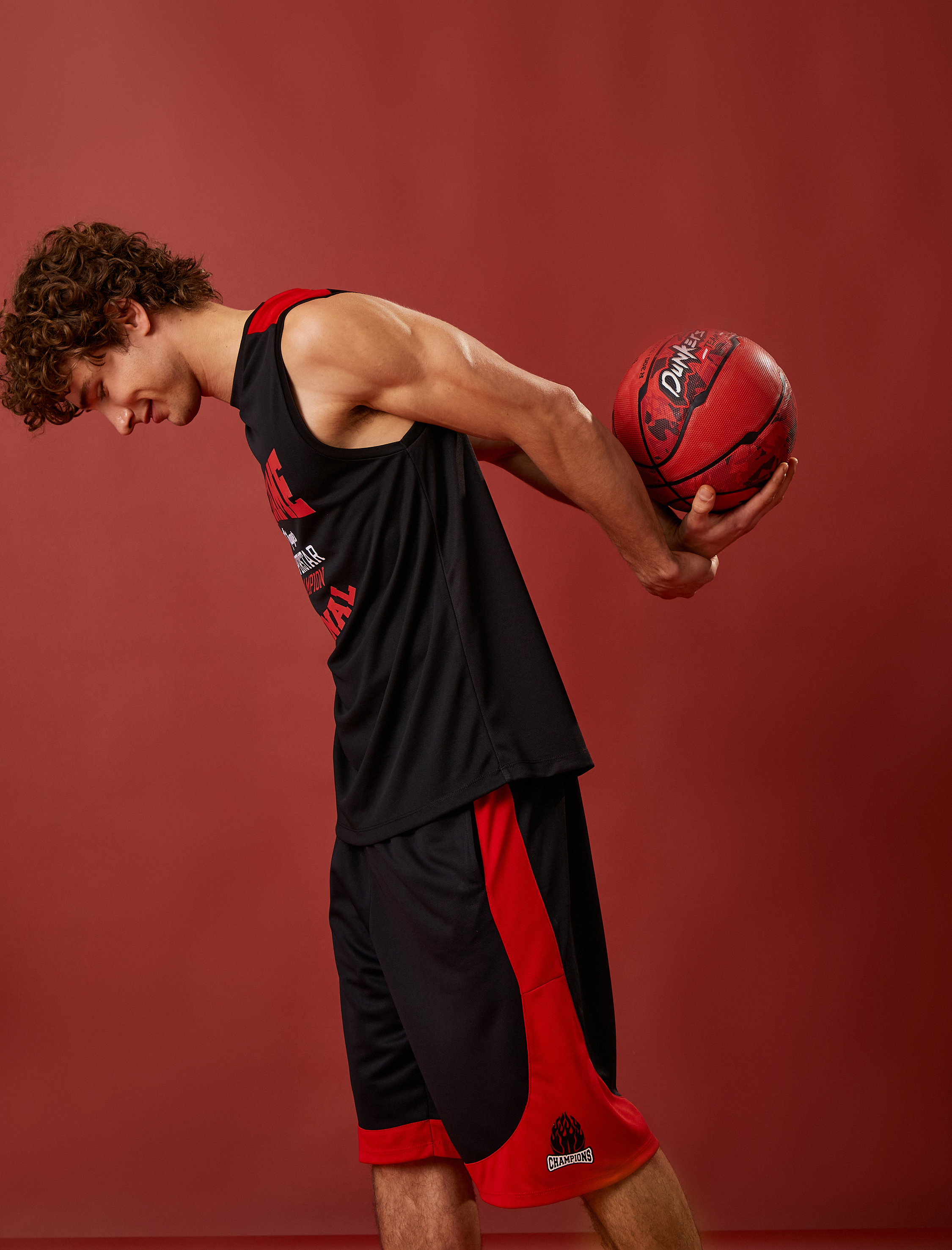   Kolej Atlet Bisiklet Yaka Baskılı Nefes Alan Kumaş