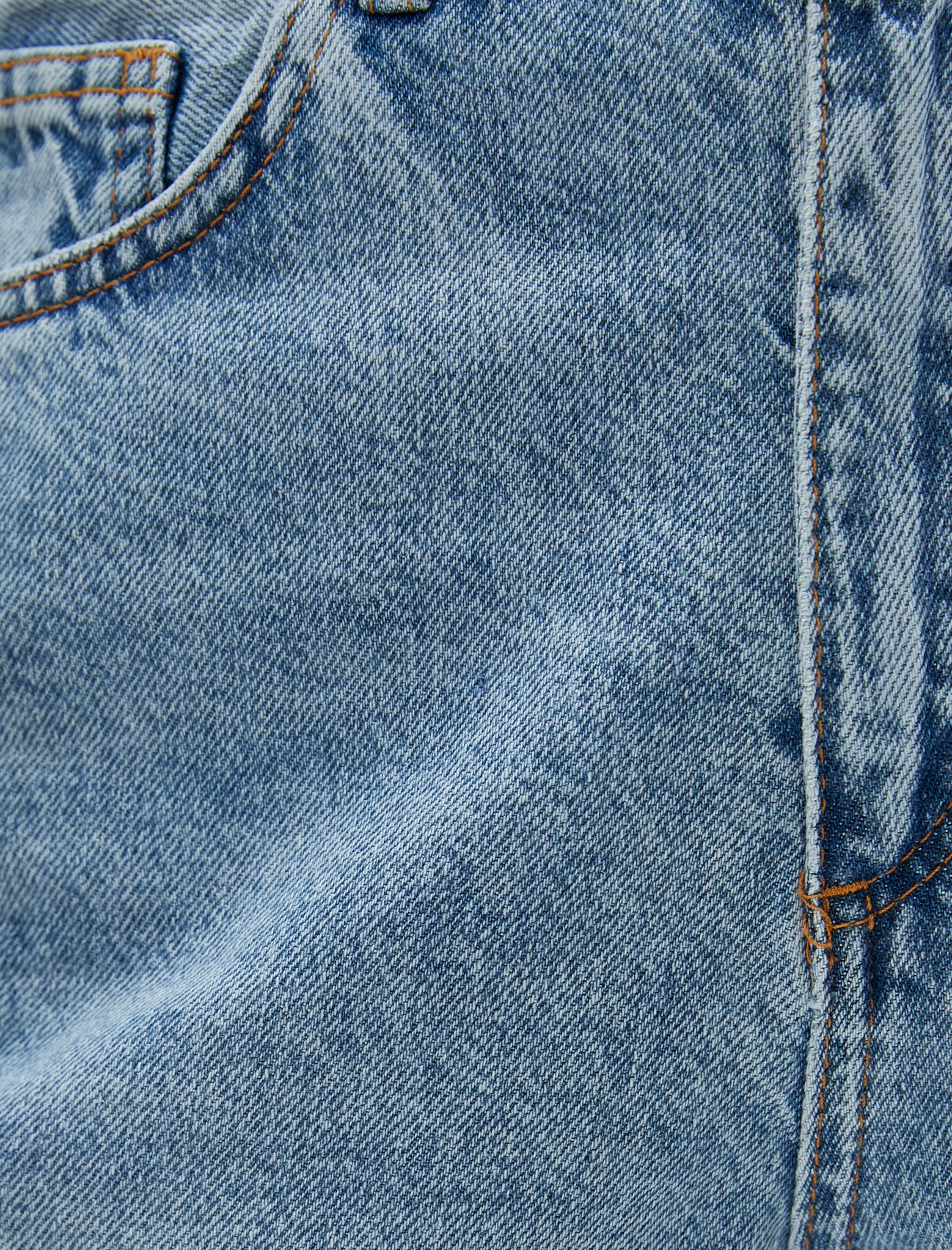 Geniş Crop Paça Kot Pantolon  Yüksek Bel - Bianca Crop Jean