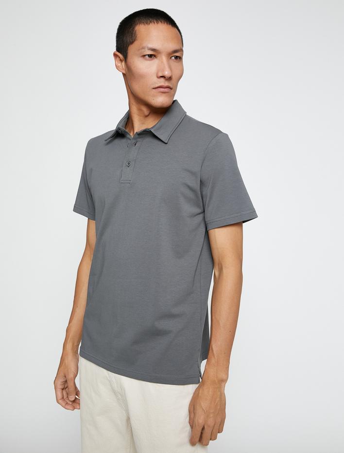  Basic Tişört Polo Yaka Pamuklu