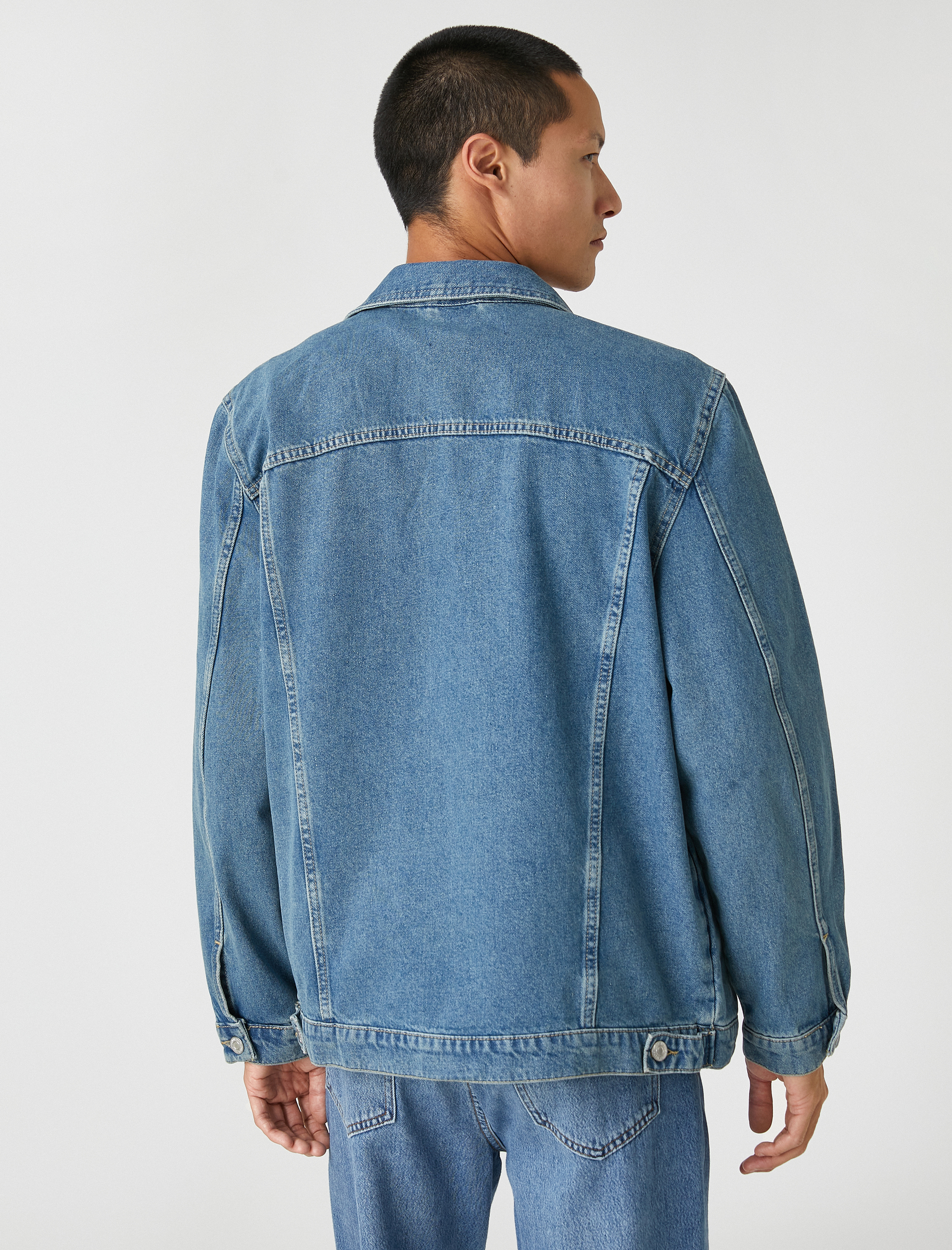   Basic Kot Ceket Düğme Detaylı Cepli Klasik Yaka