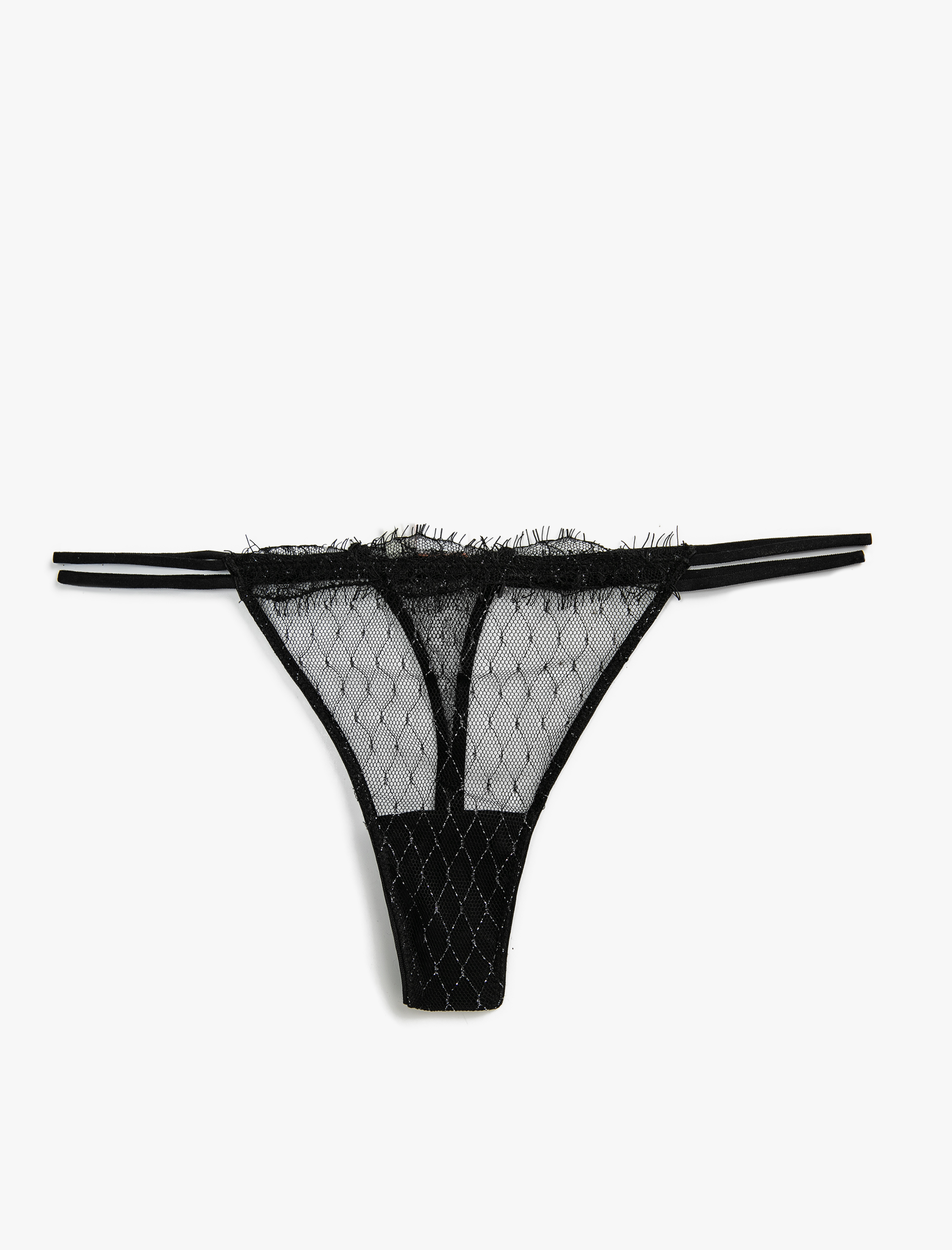   Dantelli String Külot Işıltılı Biye Detaylı