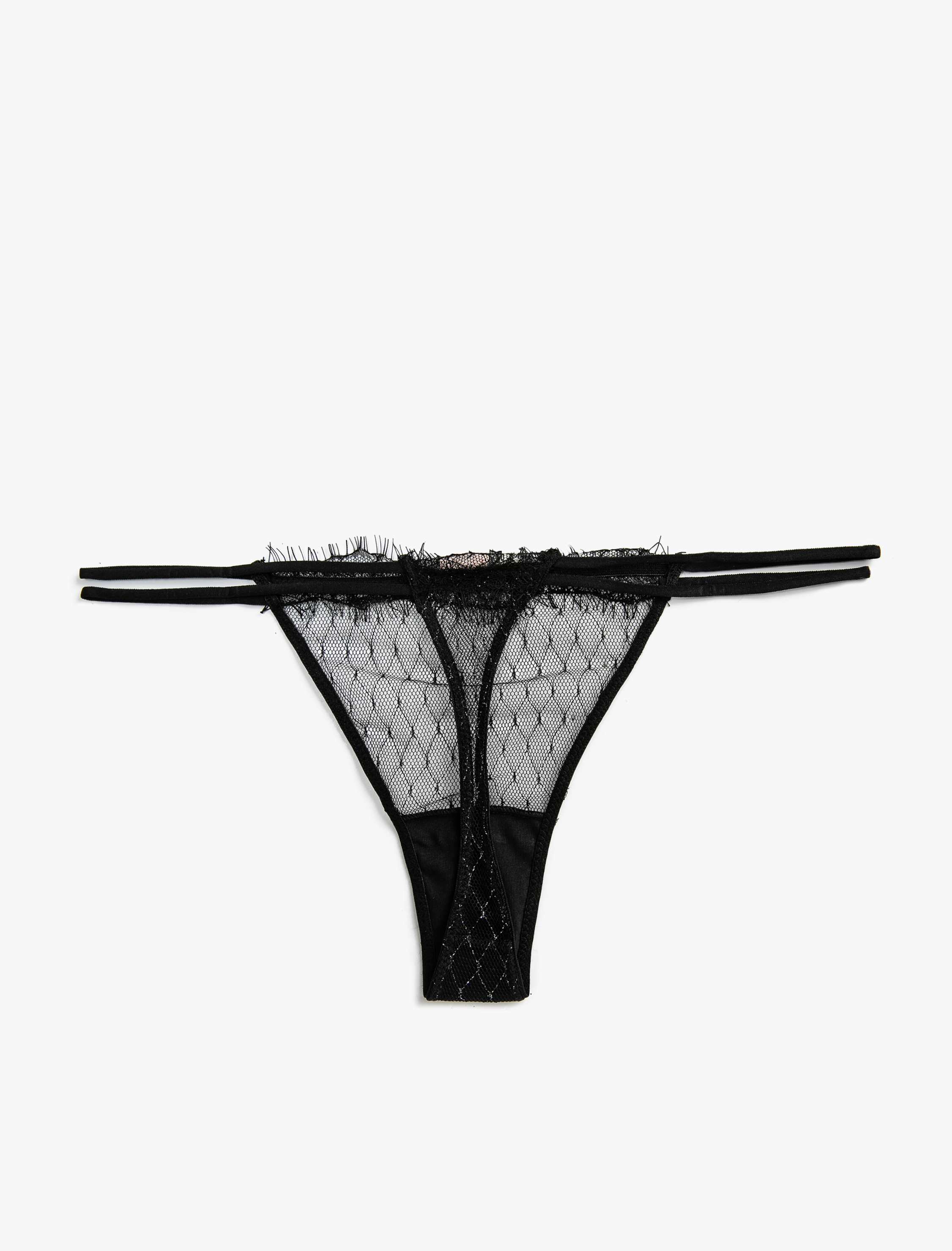   Dantelli String Külot Işıltılı Biye Detaylı