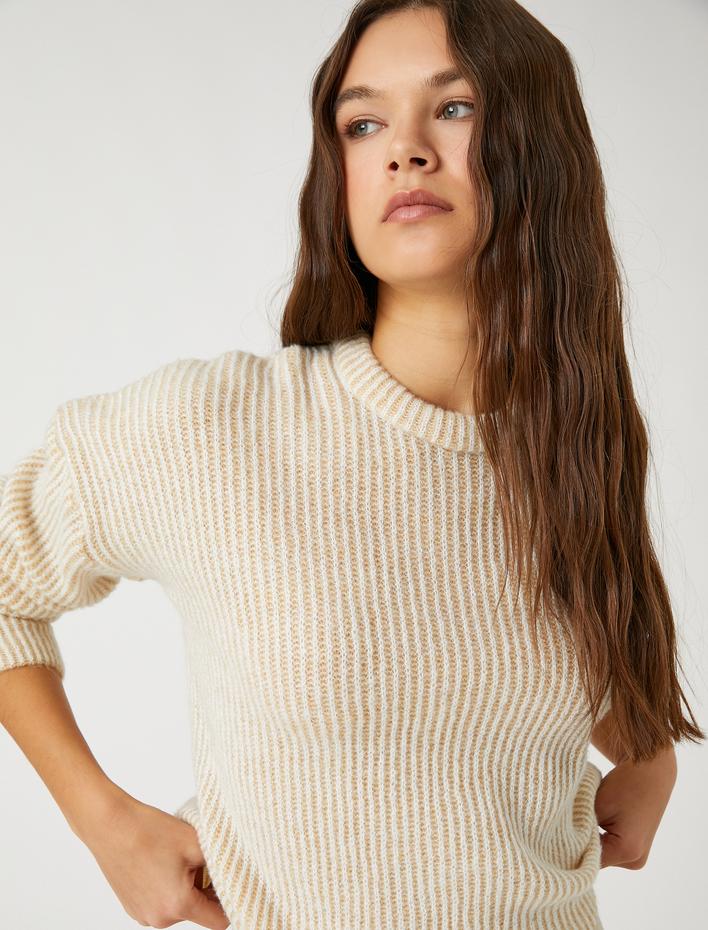  Örgü Triko Kazak Bisiklet Yaka Uzun Kollu