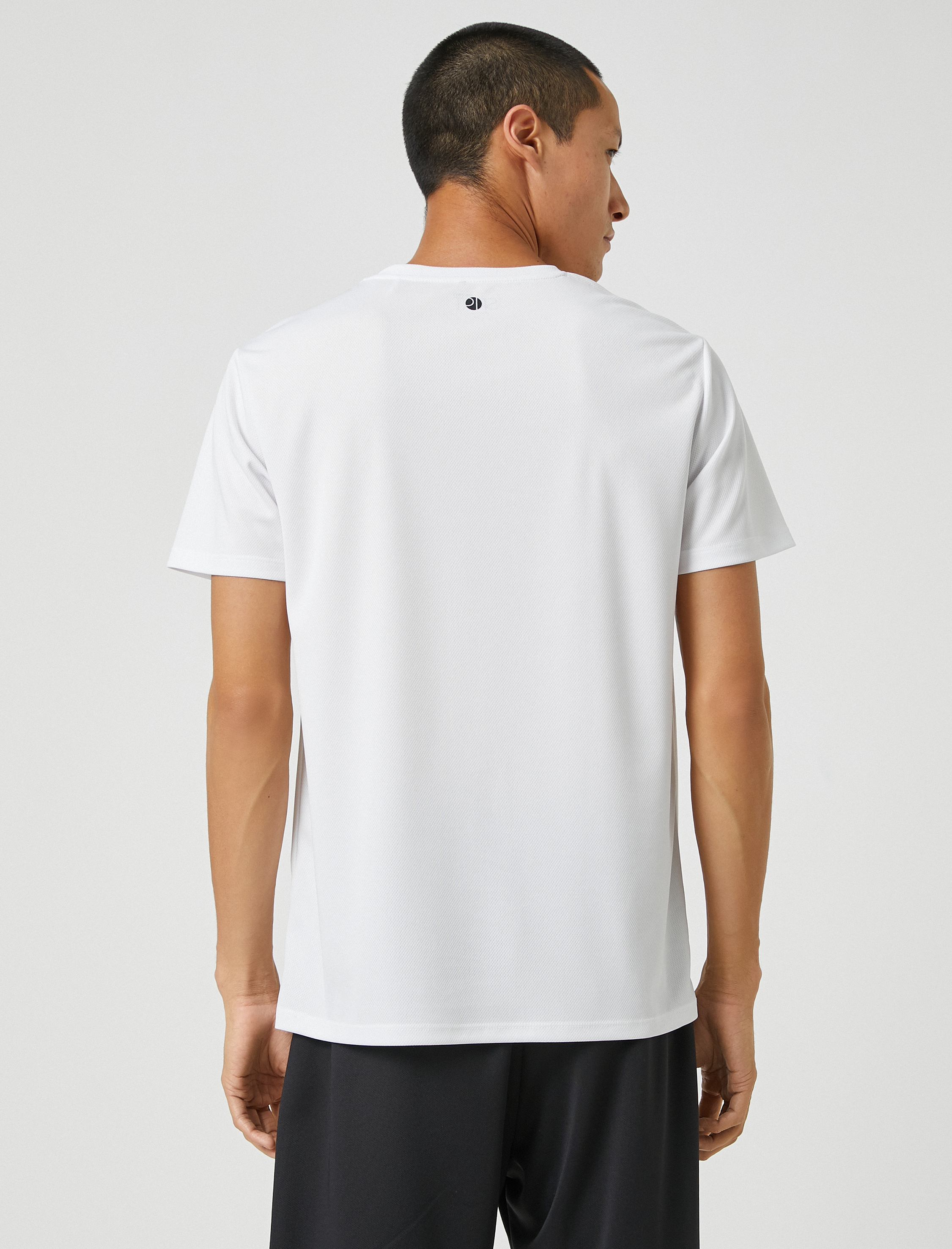   Spor Tişört Slogan Baskılı Bisiklet Yaka Nefes Alan Kumaş