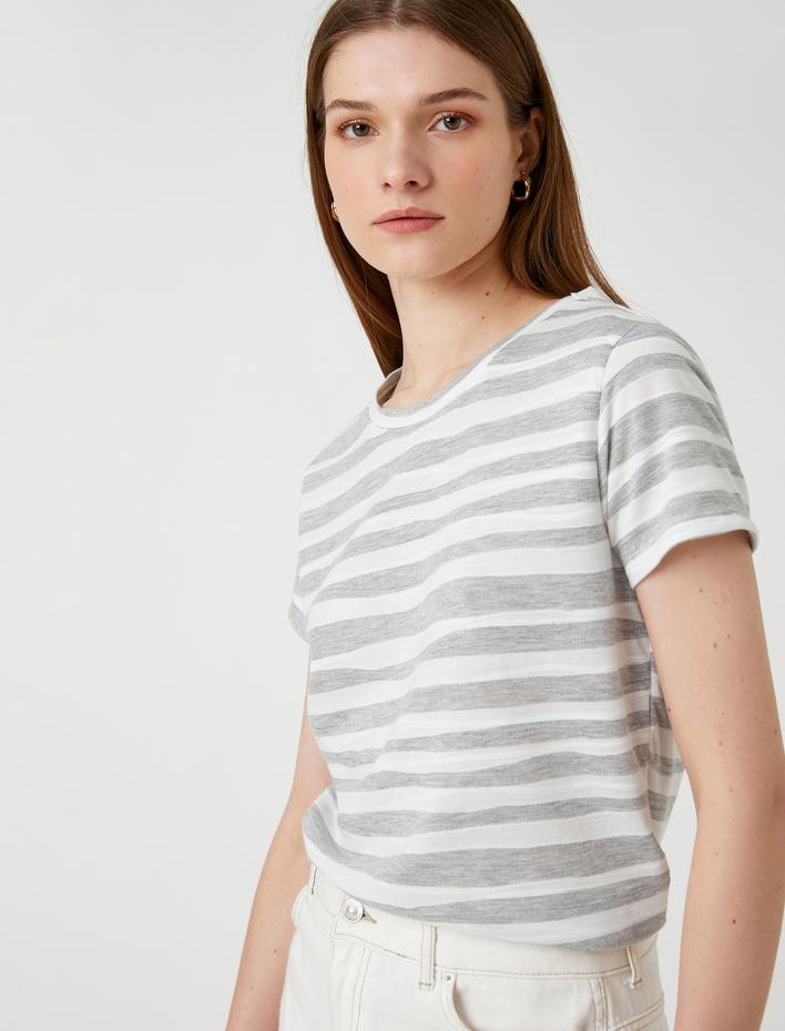  Basic Tişört Bisiklet Yaka Kısa Kollu