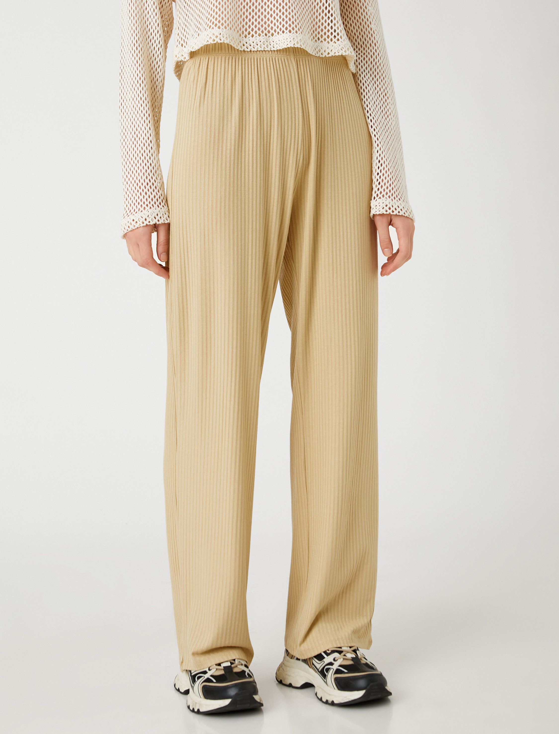   Kaşkorse Eşofman Altı Beli Lastikli Bol Paça